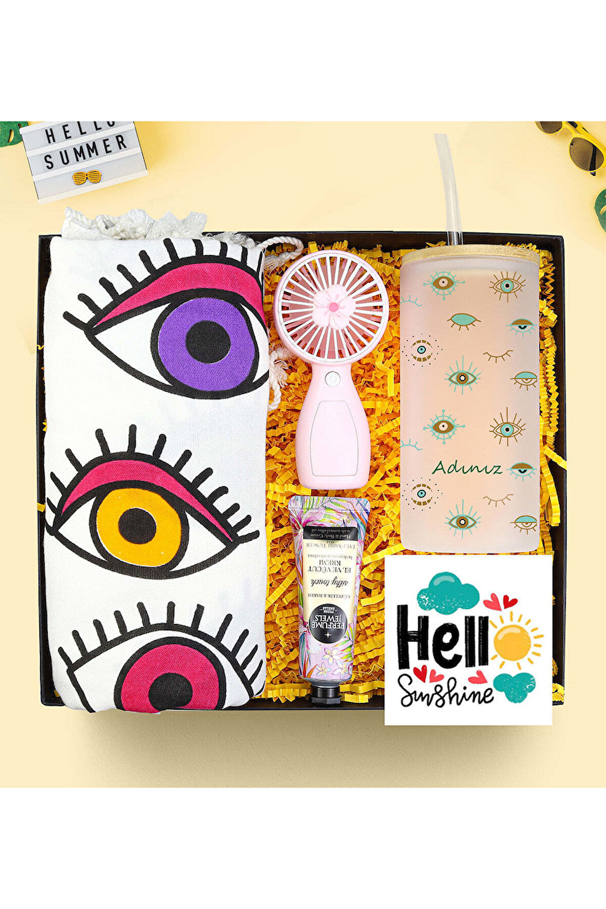 Göz Tasarım Kişiye Özel Yaza Merhaba Hediye Seti