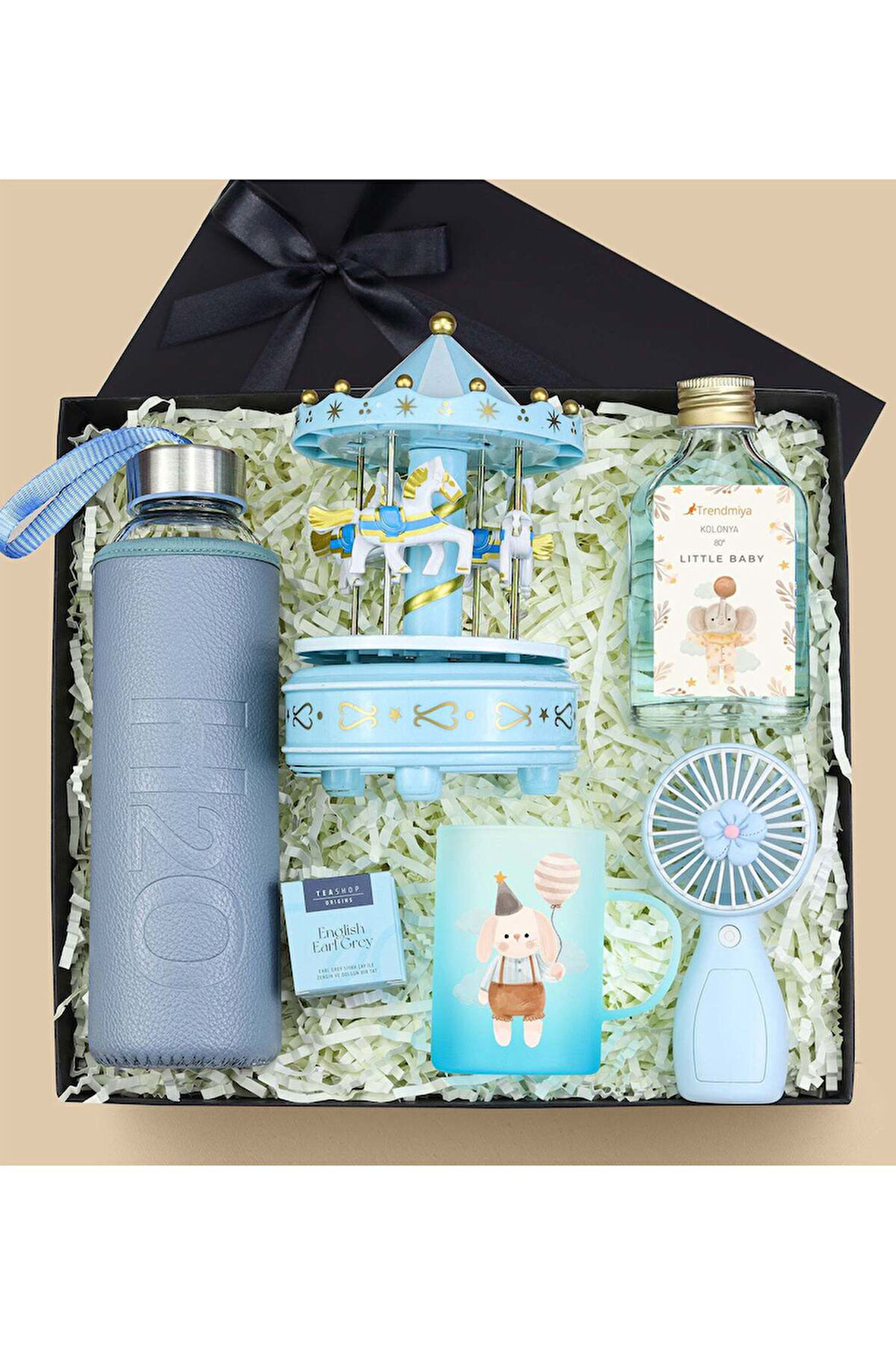 Premium Mavi Yeni Doğan Hediye Kutusu