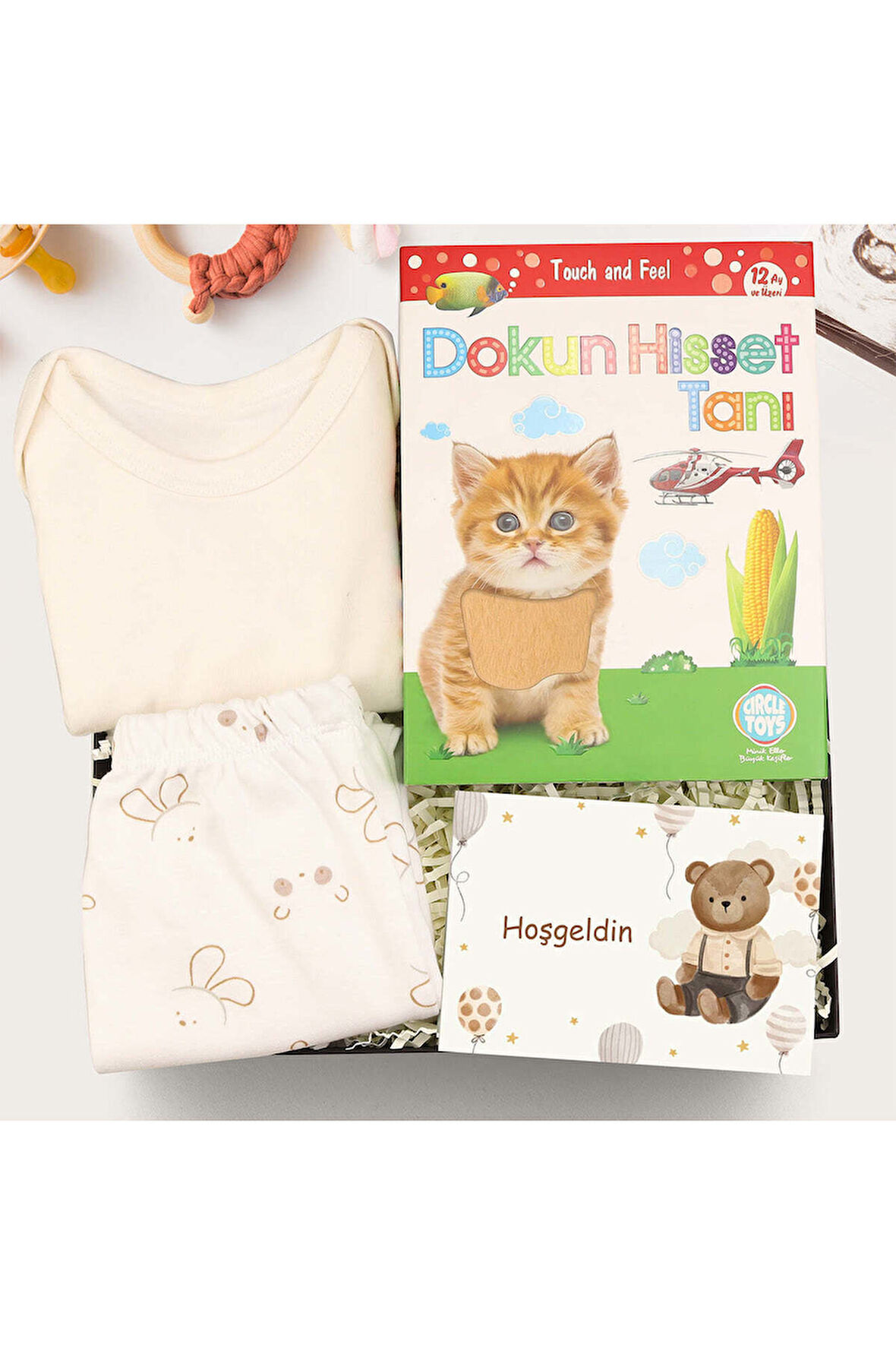 Dokun Hisset Tanı Oyunu & Yenidoğan Bebek Zıbını Hediye Seti