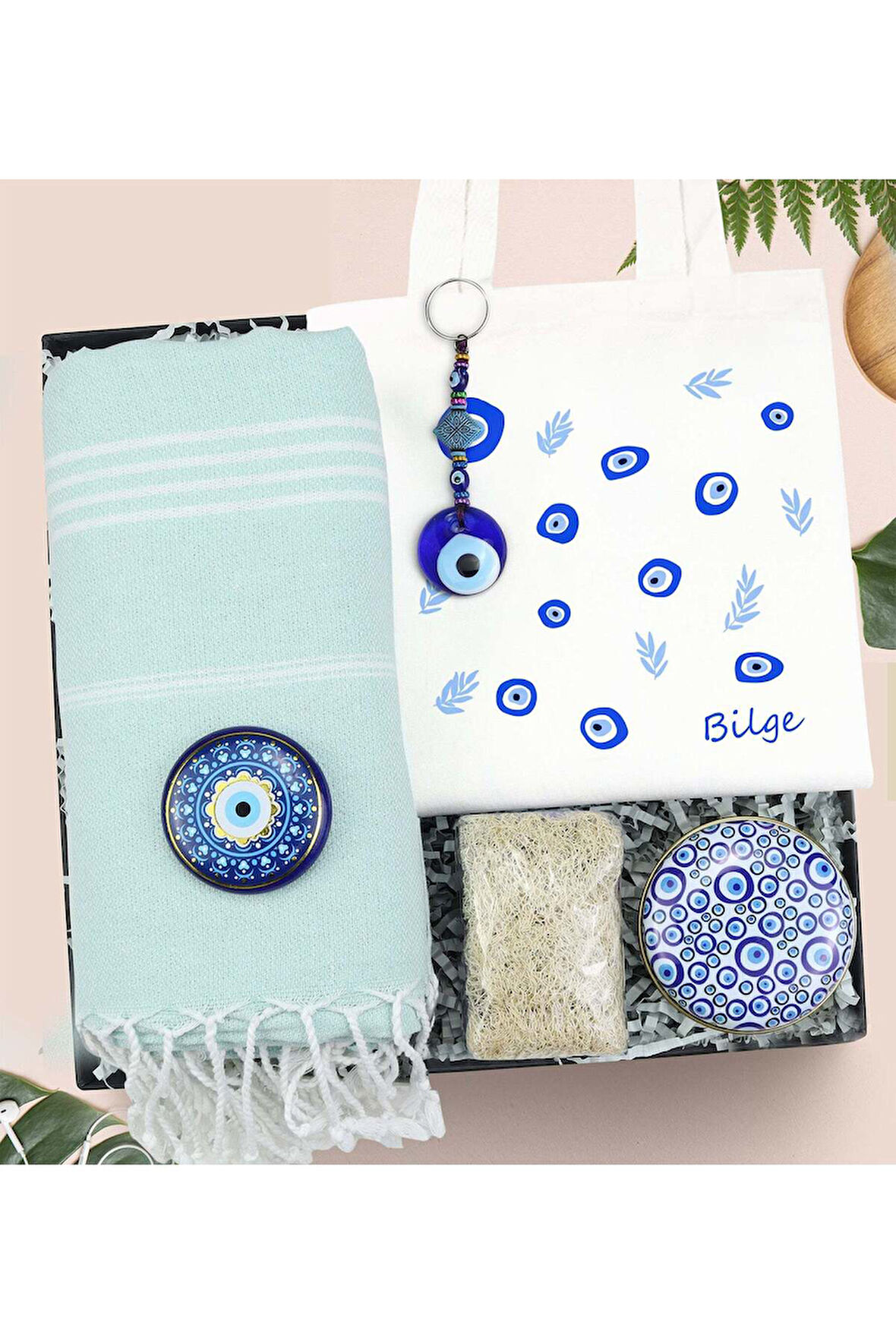 Nazar Boncuğu Tasarımlı Hediye Seti