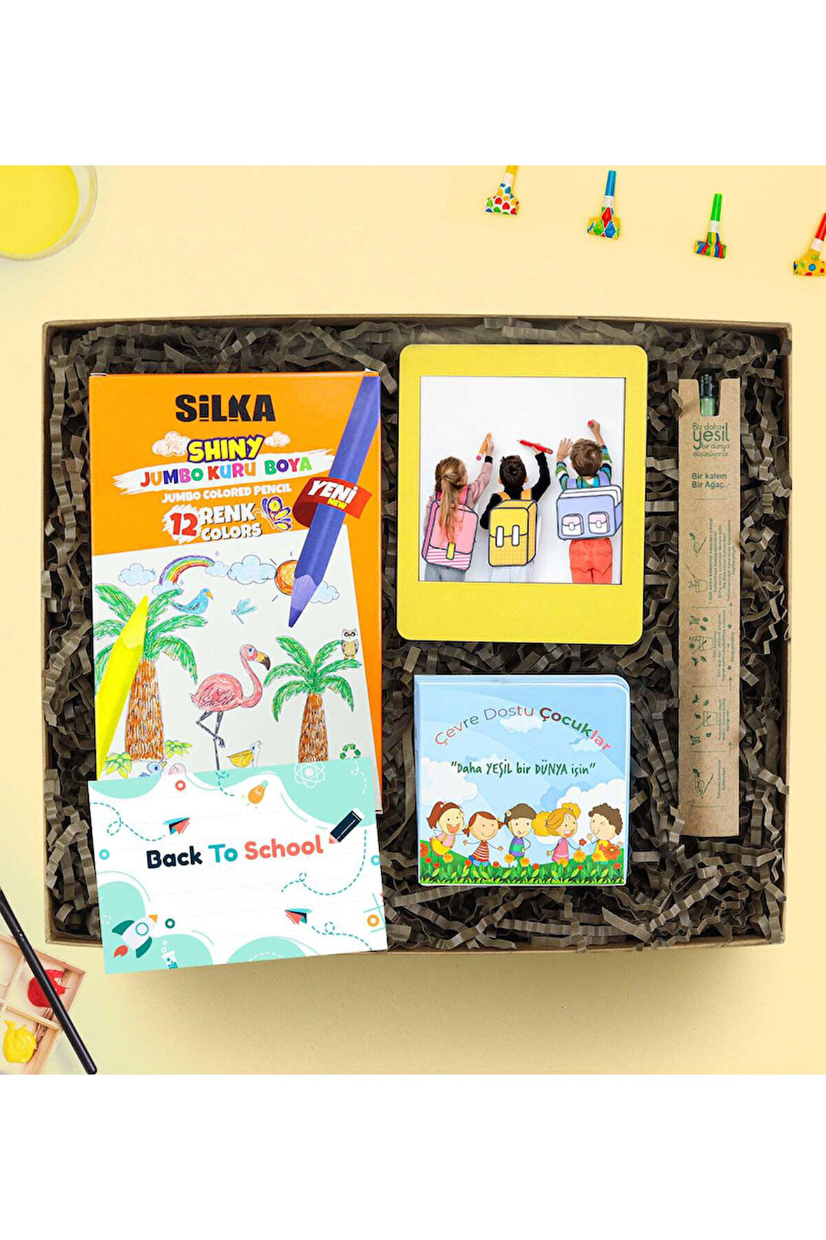 Silka 12’li Kuru Boya & Çerçeve & Tohumlu Kalem & Bitki Dikim Kiti Hediye Seti