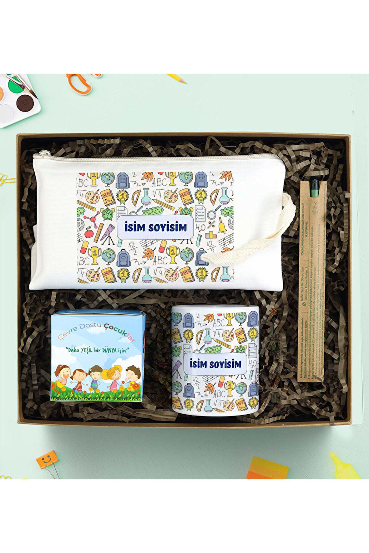 Ham Bez Kalemlik & Tohumlu Kalem & Bitki Dikim Kiti & Kişiye Özel Kalemlik Hediye Seti