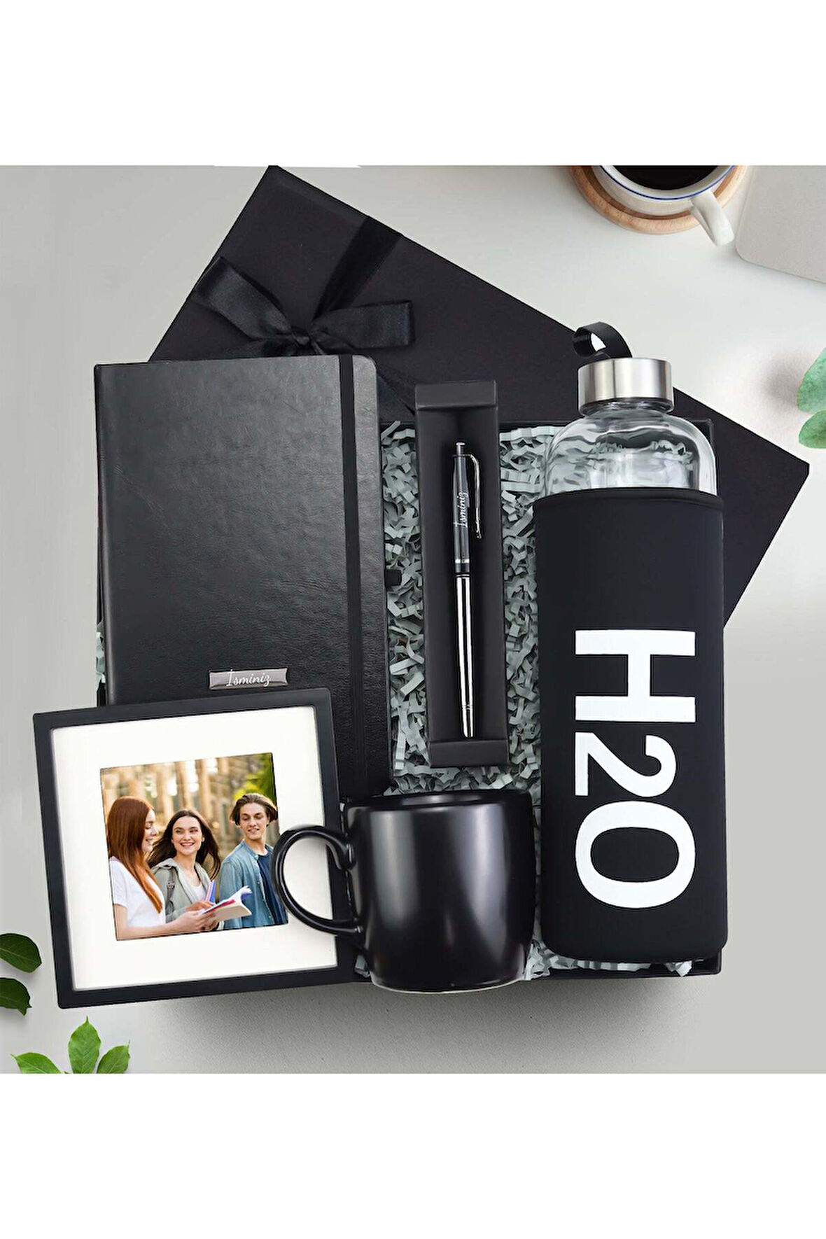 Defter & Kalem & Matara & Kupa & Çerçeve Hediye Seti