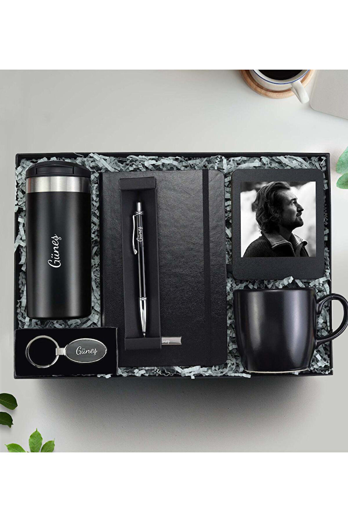 Termos & Defter & Kalem & Kupa & Çerçeve & Anahtarlık Hediye Seti