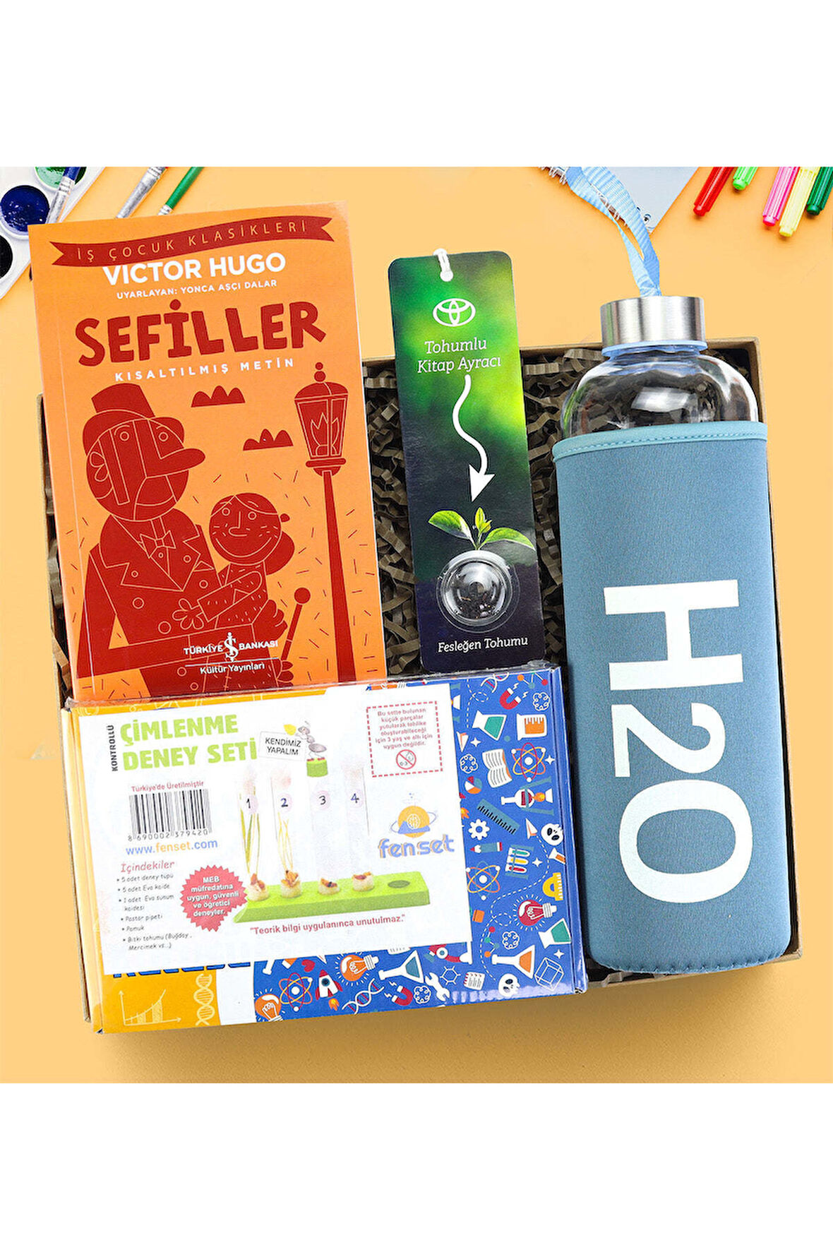 Sefiller Kitabı & Bez Çanta & Deney Seti & Matara Hediye Seti