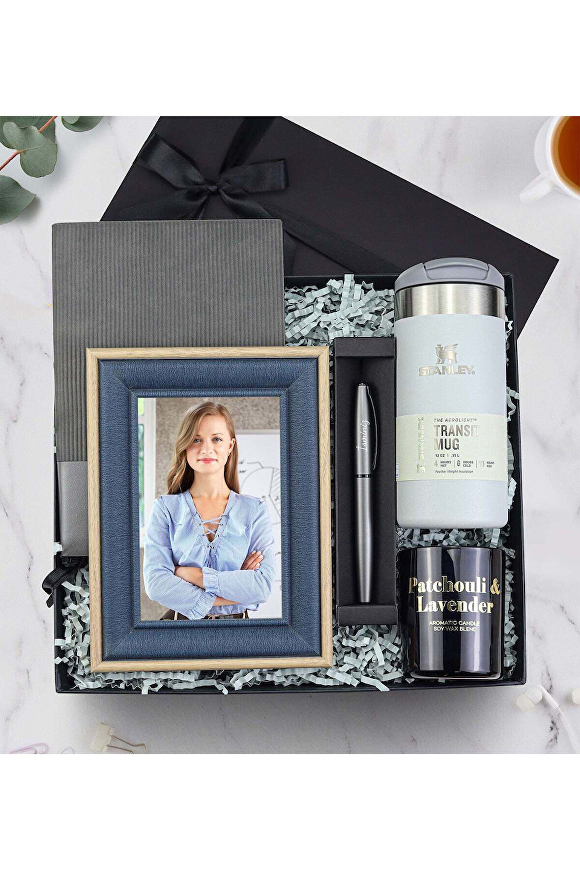 Termos & Defter & Çerçeve & Kalem & Mum Premium Hediye Seti