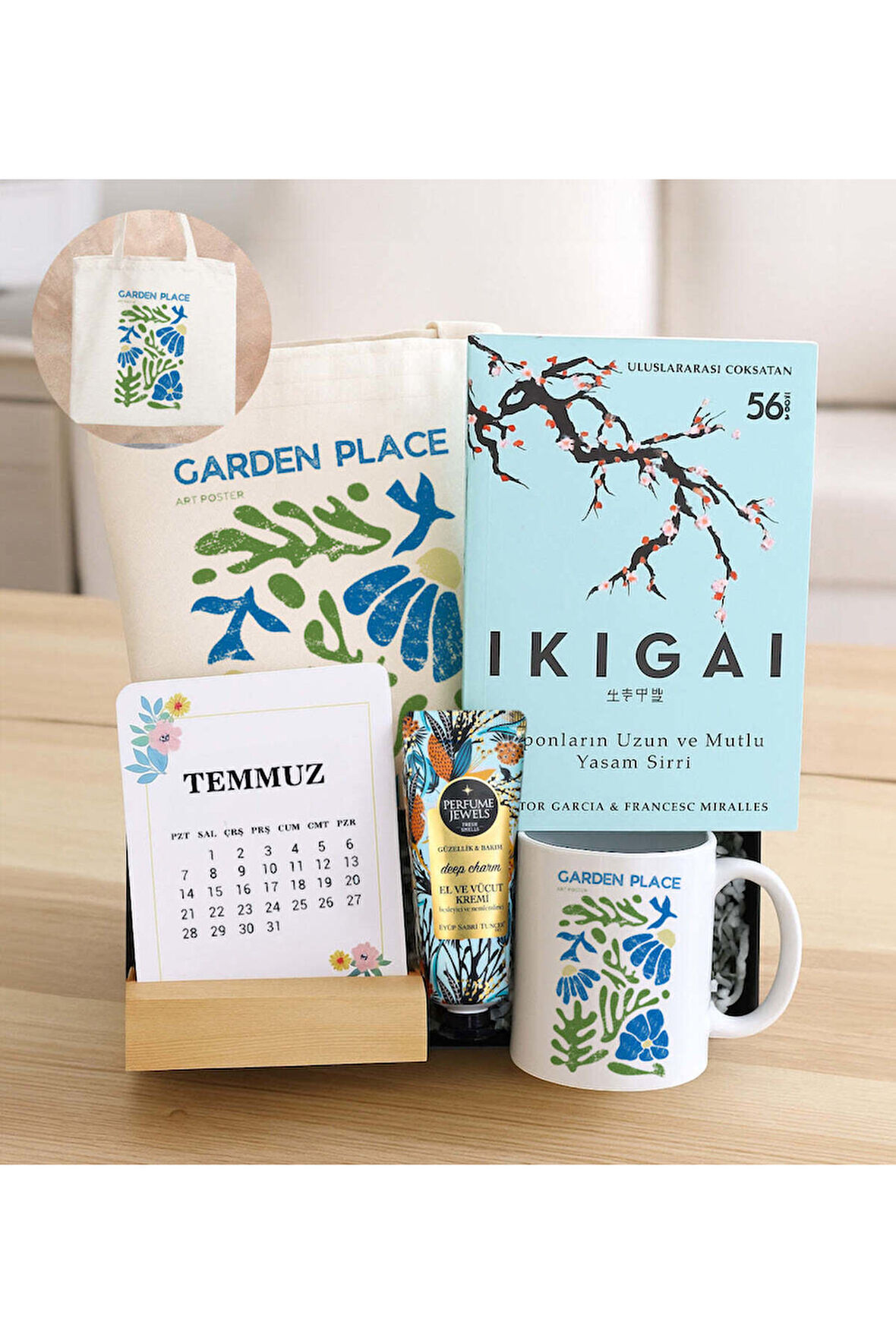 Çanta & Ikigai & Krem & Takvim & Kupa Hediye Seti