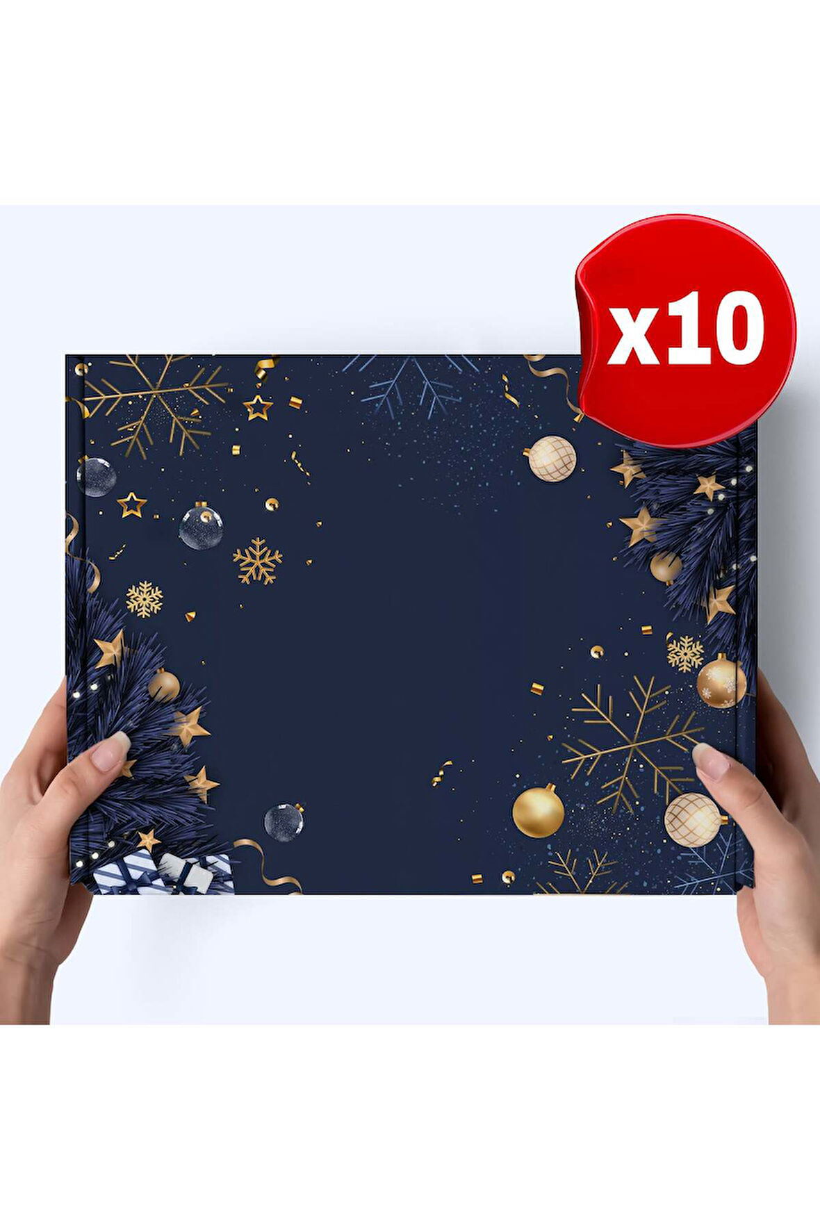 Mavi Yeni Yıl Kutusu (10 Adet)