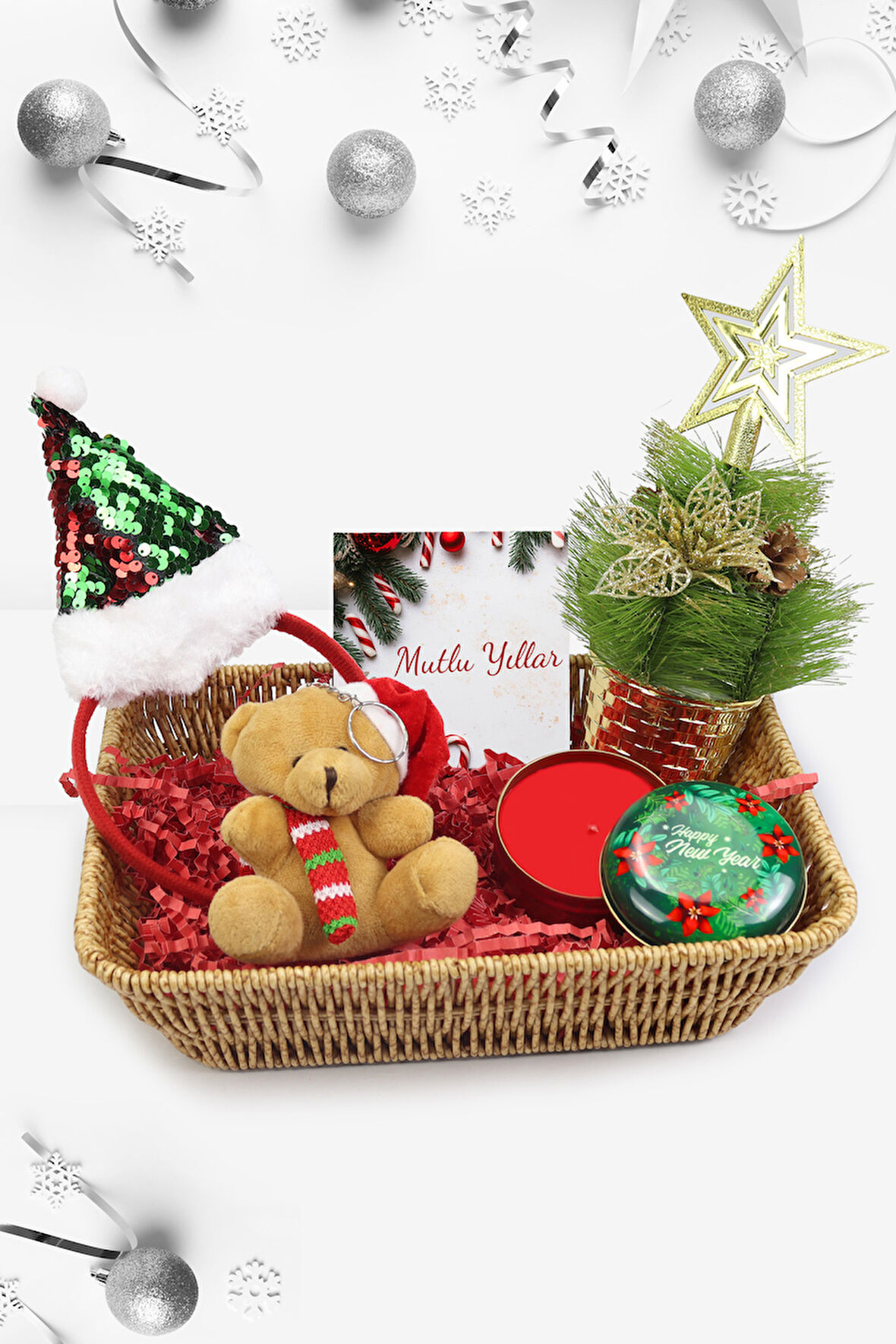 Yılbaşı Sepetinde Yılbaşı Hediye Seti