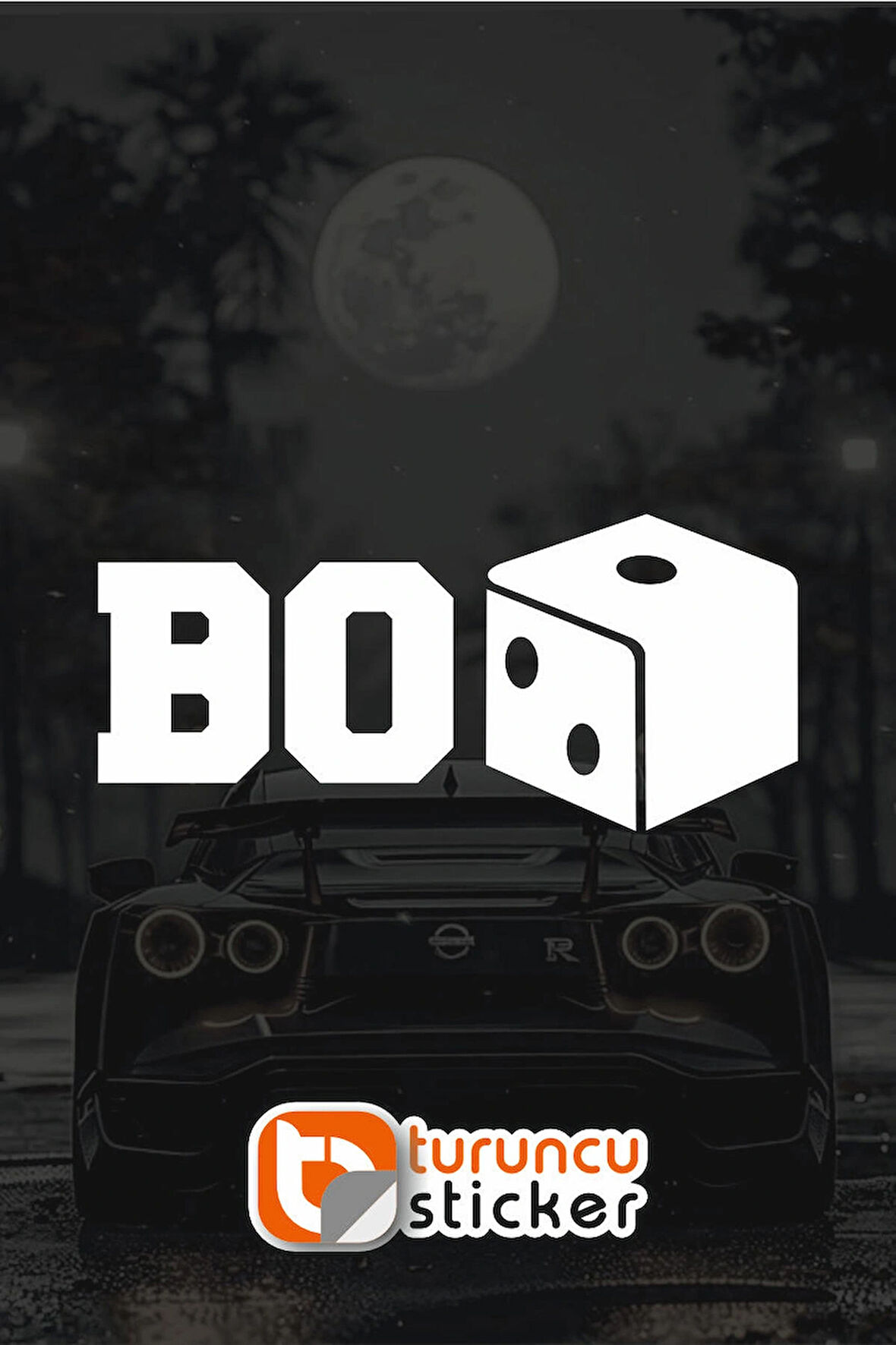 BoZAR Sticker Etiket 20×5 cm – Araç – Motor – Laptop – Kask Etiket Sticker