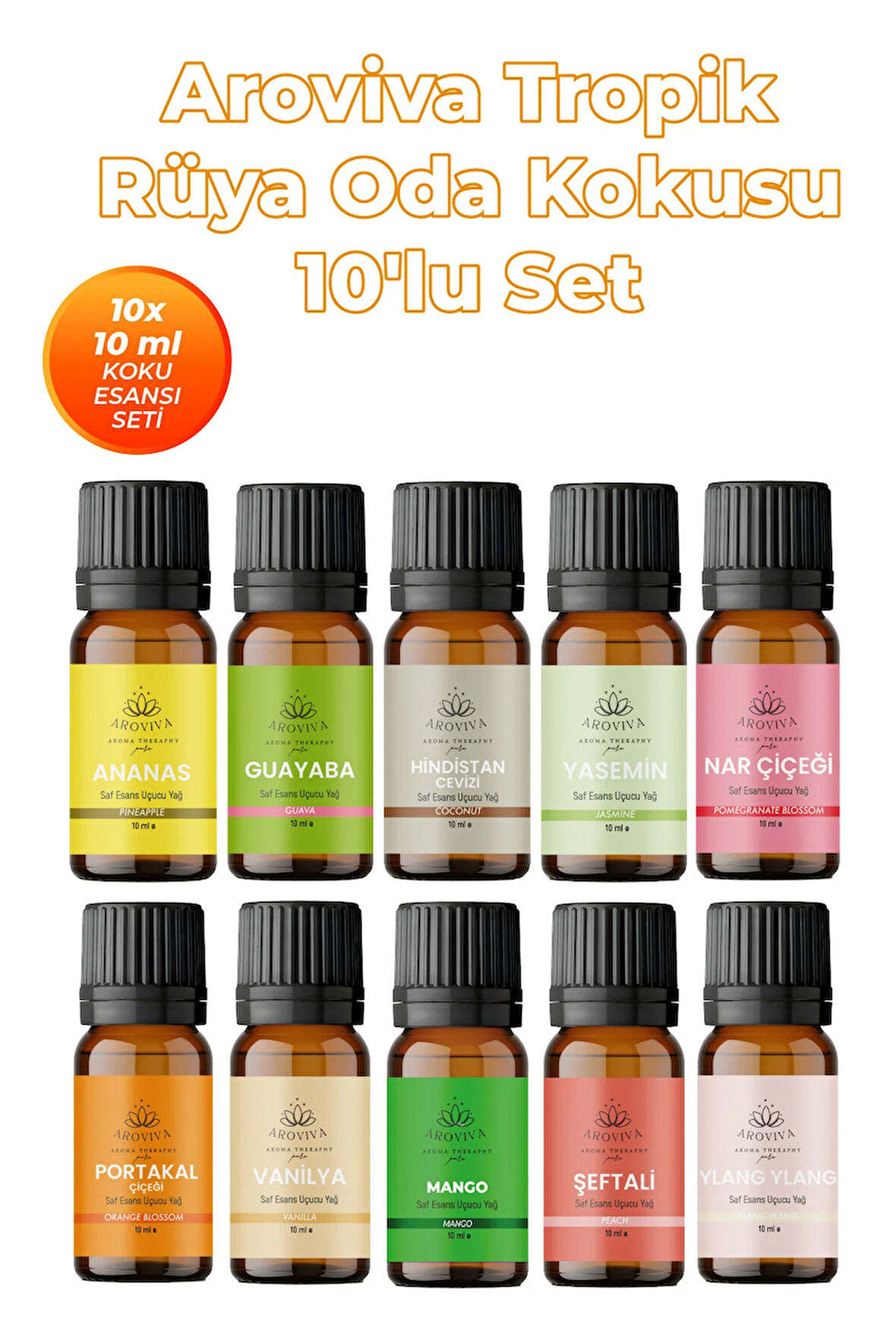 Tropik Rüya Oda Kokusu 10'Lu Set – Doğal Esansiyel Uçucu Yağ,Difüzör Esansı,Buhurdanlık Yağı Tropik Rüya Oda Kokusu 10'Lu Set – Doğal Esansiyel Uçucu Yağ,Difüzör Esansı,Buhurdanlık Yağı