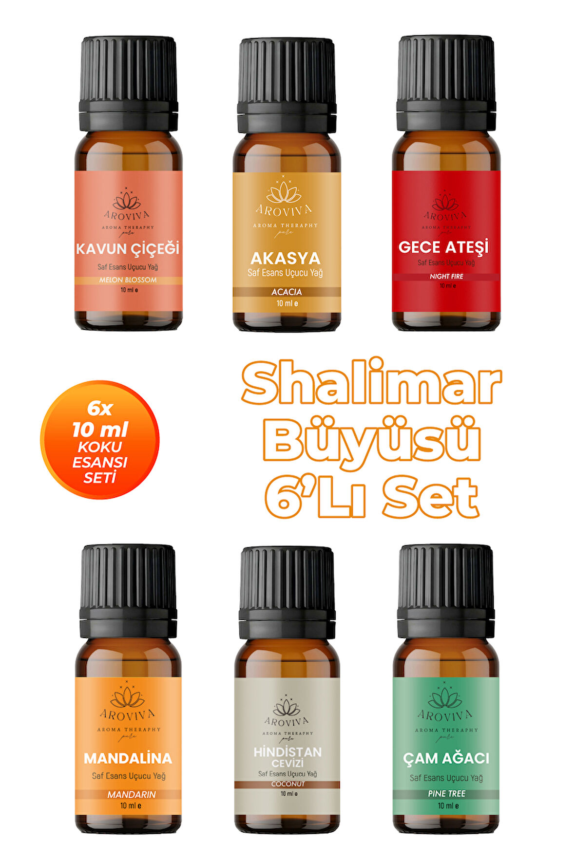 Shalimar Büyüsü Oda Kokusu 6'Lı Set- Doğal Esansiyel Uçucu Yağ, Difüzör Esansı, Buhurdanlık Yağı Shalimar Büyüsü Oda Kokusu 6'Lı Set- Doğal Esansiyel Uçucu Yağ, Difüzör Esansı, Buhurdanlık Yağı