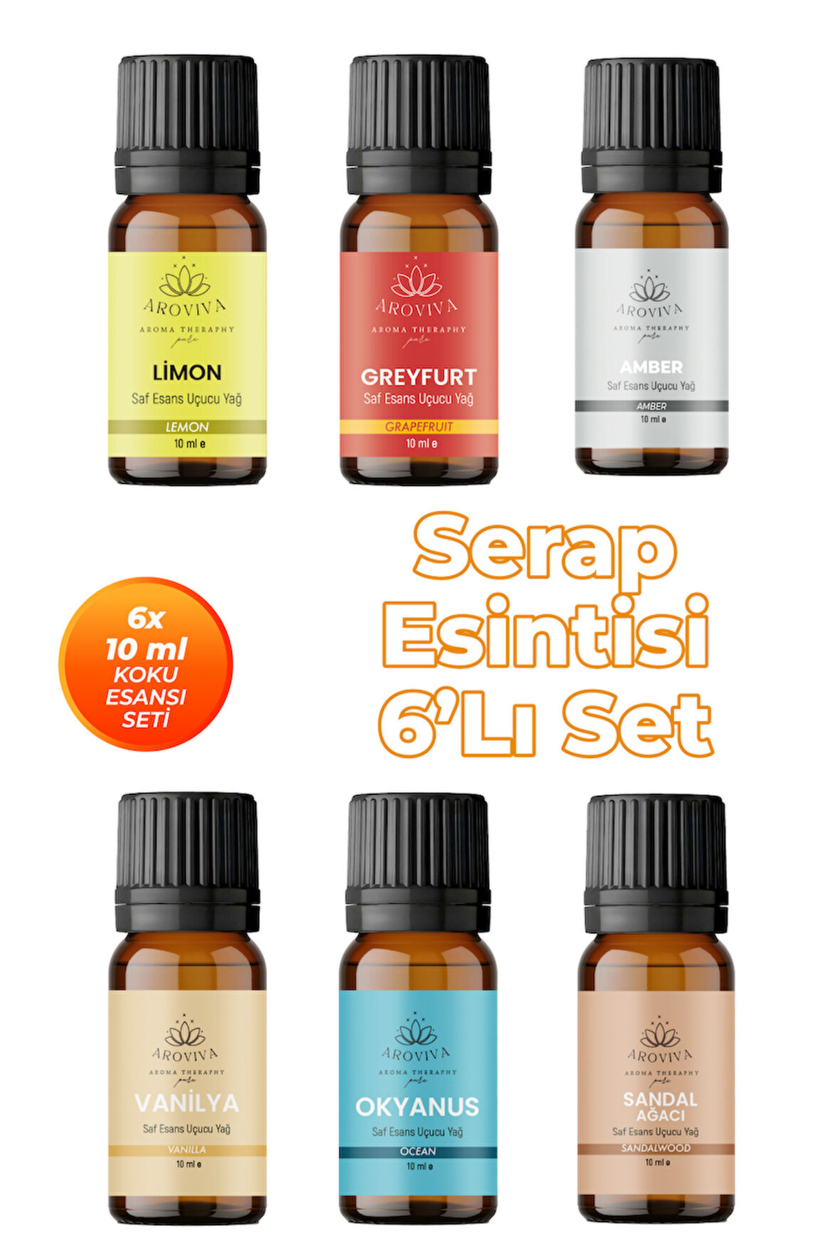 Serap Esintisi Oda Kokusu 6'Lı Set- Doğal Esansiyel Uçucu Yağ, Difüzör Esansı, Buhurdanlık Yağı Serap Esintisi Oda Kokusu 6'Lı Set- Doğal Esansiyel Uçucu Yağ, Difüzör Esansı, Buhurdanlık Yağı