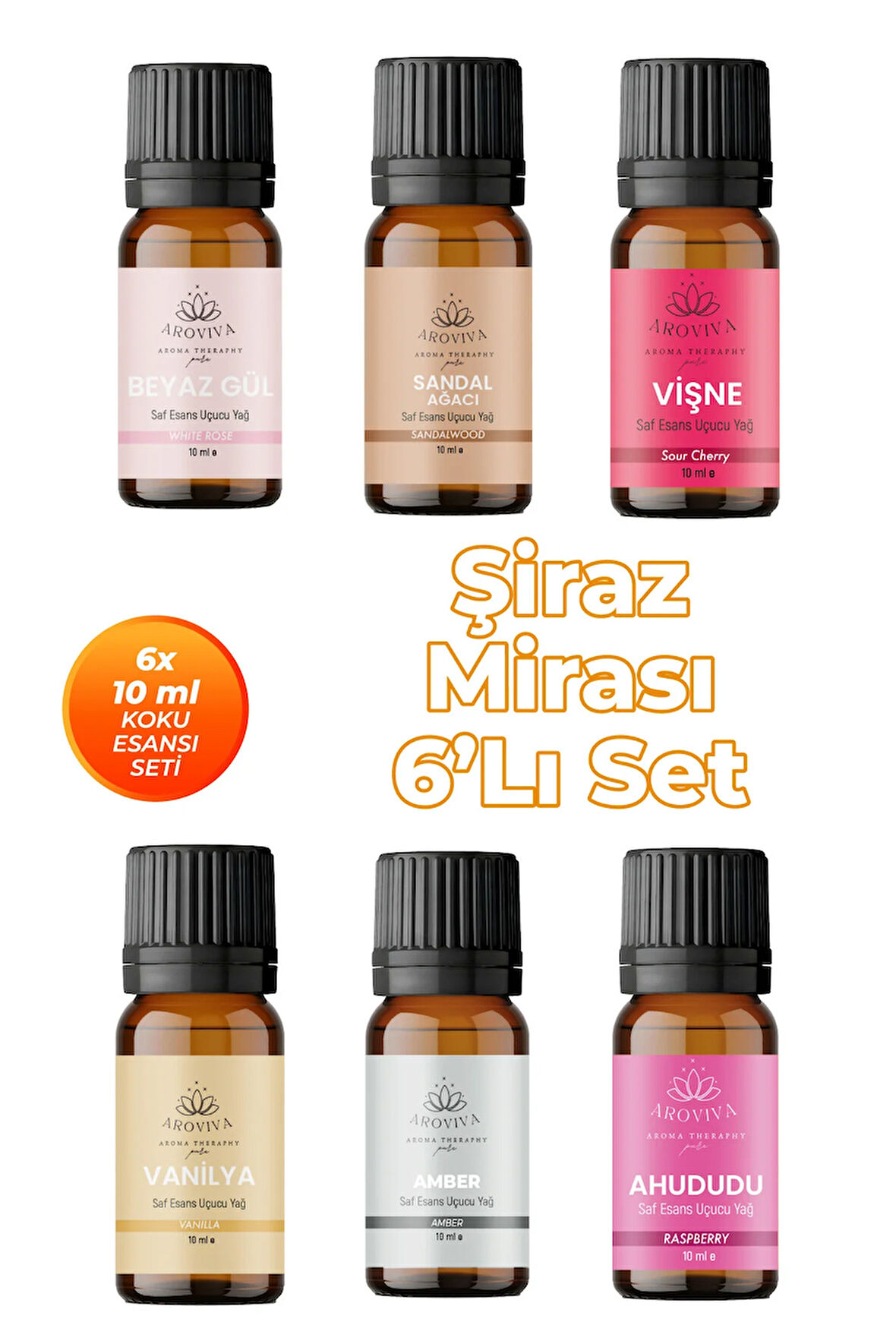 Şiraz Mirası Oda Kokusu 6'Lı Set- Doğal Esansiyel Uçucu Yağ, Difüzör Esansı, Buhurdanlık Yağı Şiraz Mirası Oda Kokusu 6'Lı Set- Doğal Esansiyel Uçucu Yağ, Difüzör Esansı, Buhurdanlık Yağı