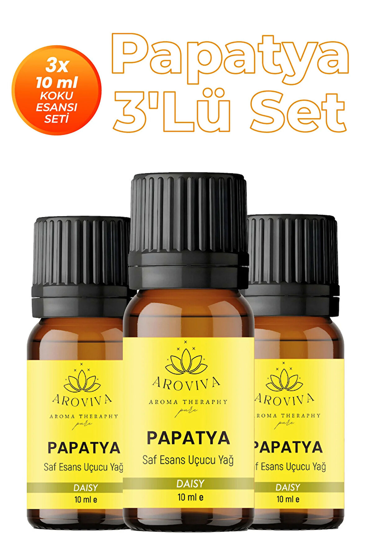 Papatya 3'lü Oda Kokusu Seti - Saf & Yatıştırıcı (3x10ml) Papatya 3'lü Oda Kokusu Seti - Saf & Yatıştırıcı (3x10ml)