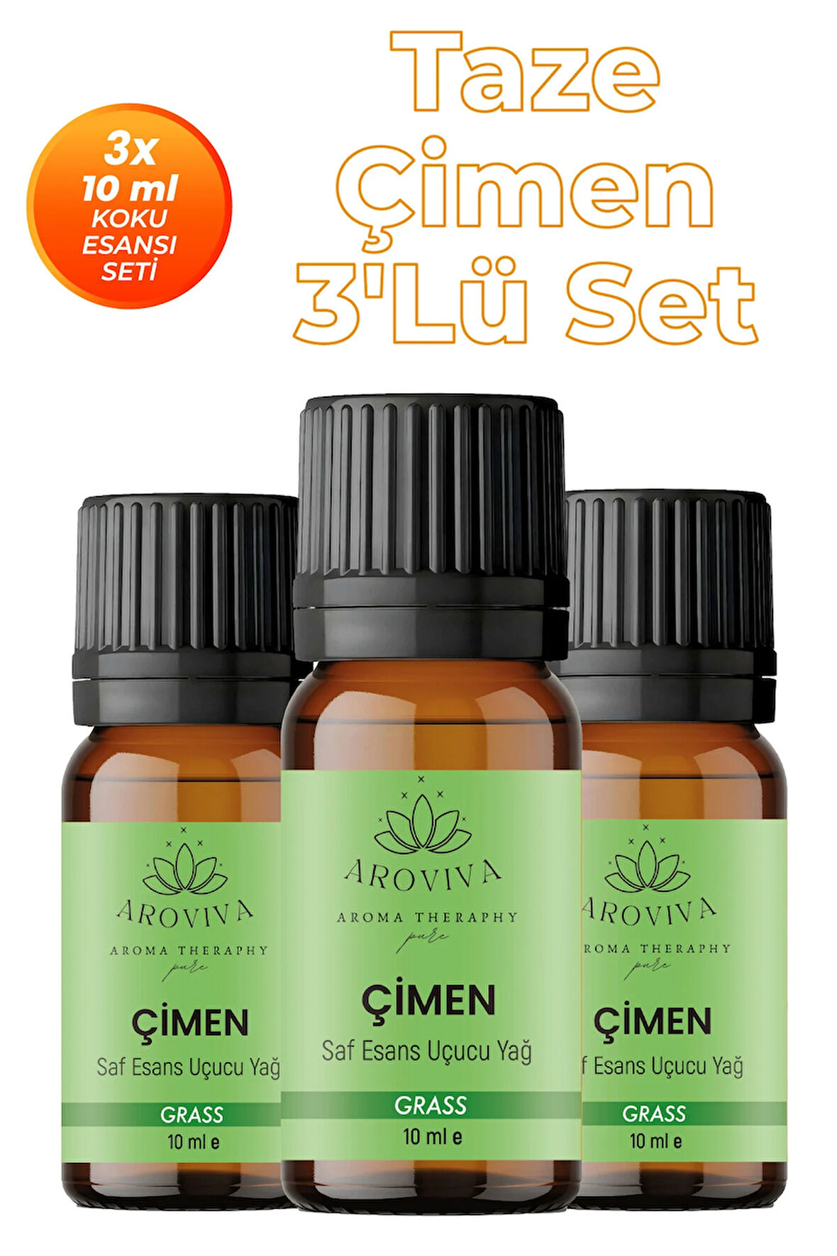 Taze Çimen 3'lü Oda Kokusu Seti - Canlı & Yeşil (3x10ml) Taze Çimen 3'lü Oda Kokusu Seti - Canlı & Yeşil (3x10ml)