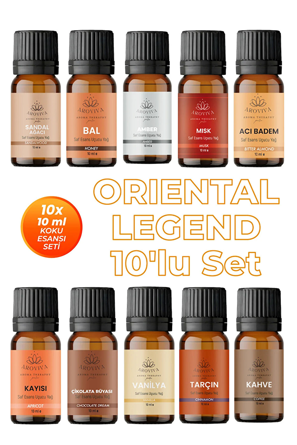 Oriental Legend 10'lu Set Oda Kokusu Esansı - Lüks (10x10ml) Oriental Legend 10'lu Set Oda Kokusu Esansı - Lüks (10x10ml)
