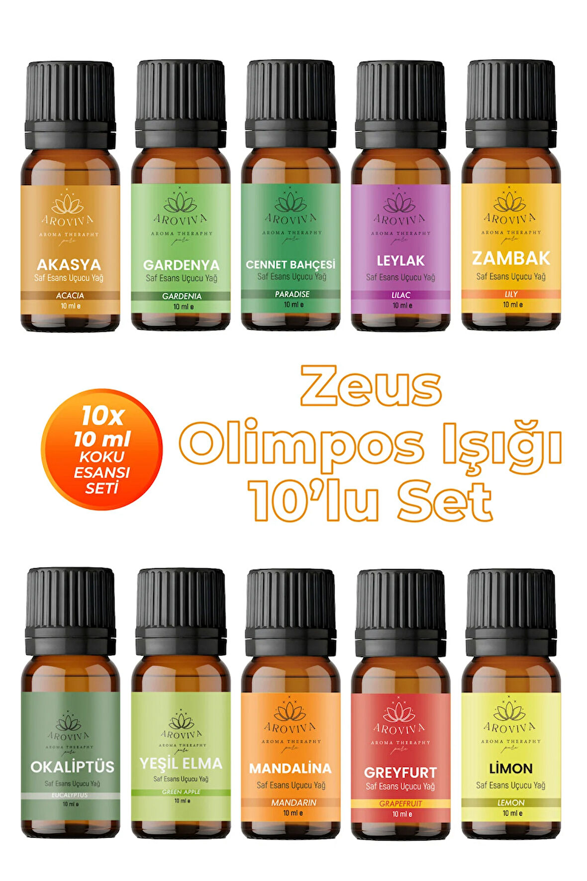 Zeus Olimpos Işığı 10'lu Set Oda Kokusu Esansı (10x10ml) Zeus Olimpos Işığı 10'lu Set Oda Kokusu Esansı (10x10ml)