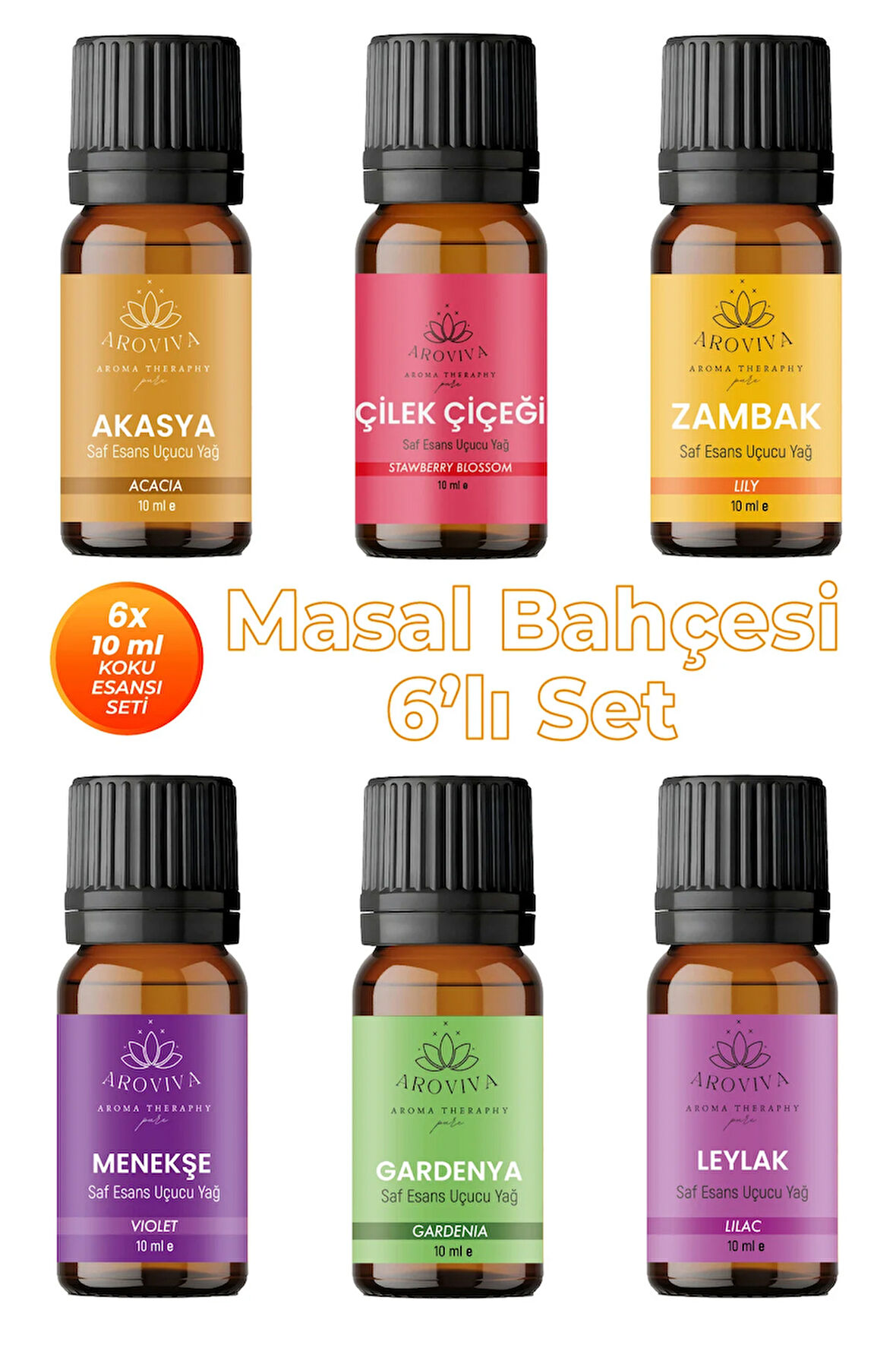 Masal Bahçesi 6'lı Set Oda Kokusu Esansı - Büyülü Çiçekler (6x10ml) Masal Bahçesi 6'lı Set Oda Kokusu Esansı - Büyülü Çiçekler (6x10ml)