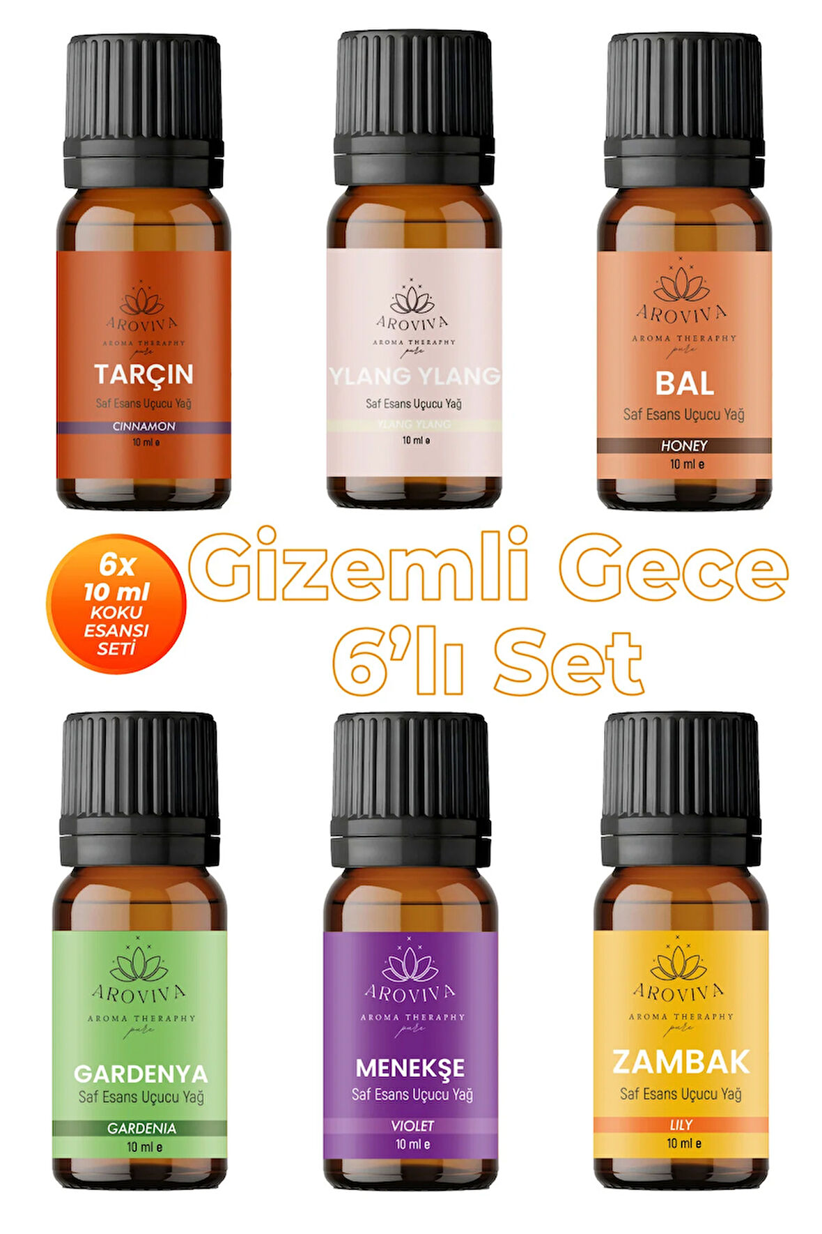 Gizemli Gece 6'lı Set Oda Kokusu Esansı - Romantik & Tutkulu (6x10ml) Gizemli Gece 6'lı Set Oda Kokusu Esansı - Romantik & Tutkulu (6x10ml)