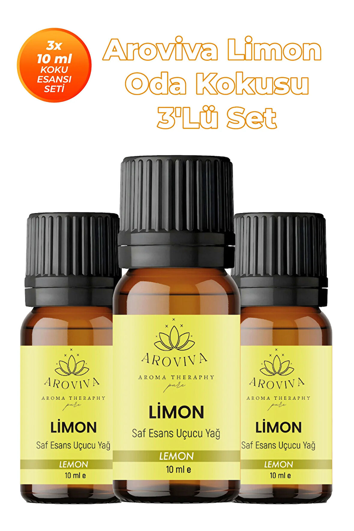 Limon Oda Kokusu 3'Lü Set- Doğal Esansiyel Uçucu Yağ, Difüzör Esansı, Buhurdanlık Yağı Limon Oda Kokusu 3'Lü Set- Doğal Esansiyel Uçucu Yağ, Difüzör Esansı, Buhurdanlık Yağı