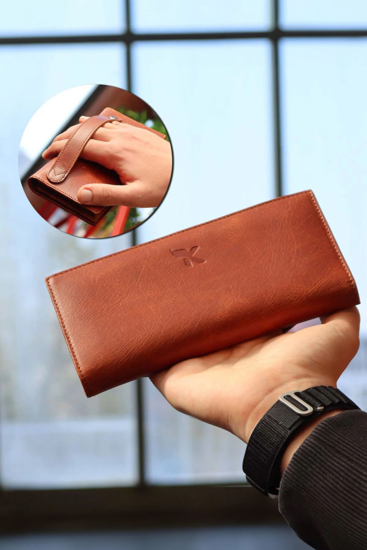 Hakiki Deri Unisex Portföy Cüzdan