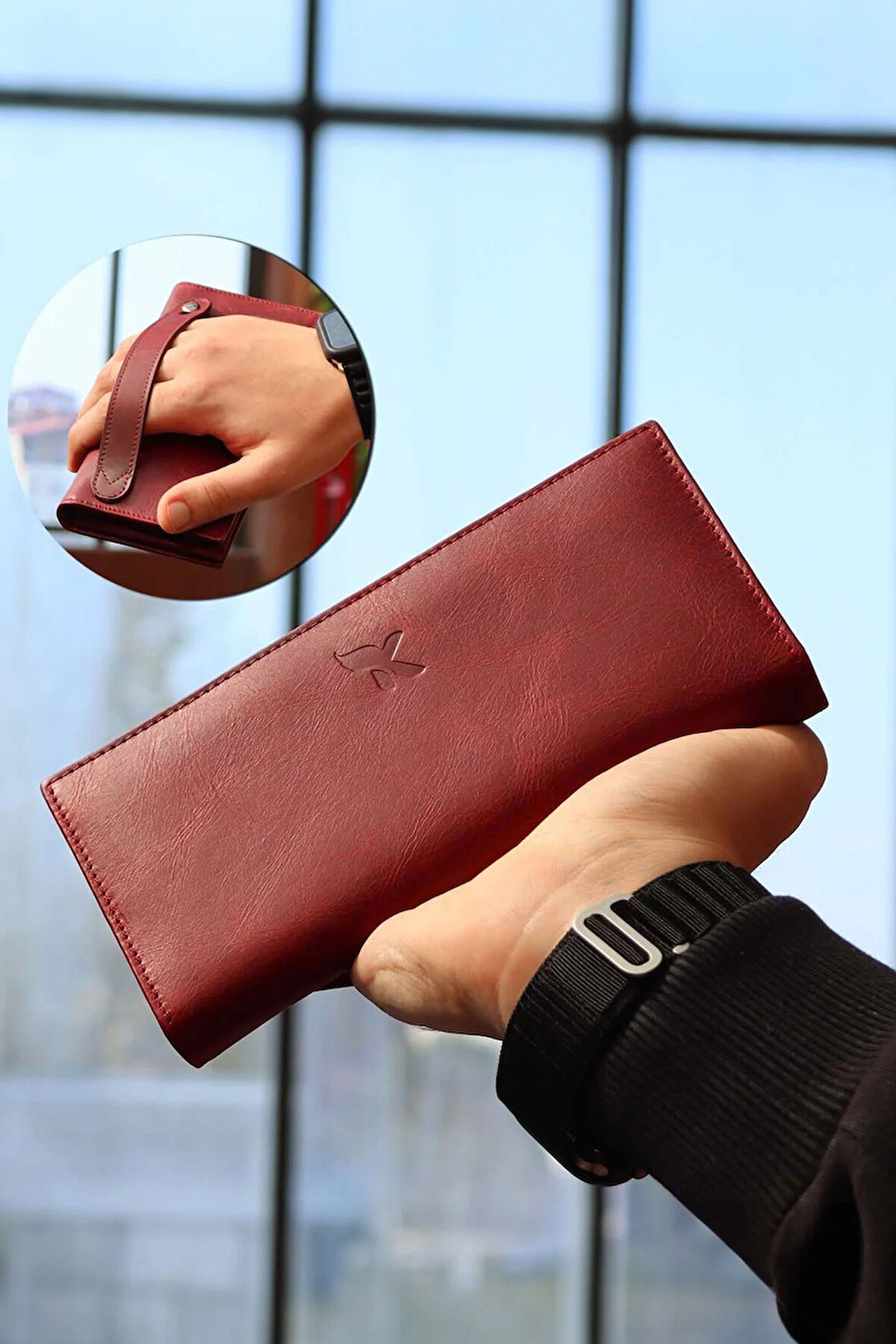 Hakiki Deri Unisex Portföy Cüzdan