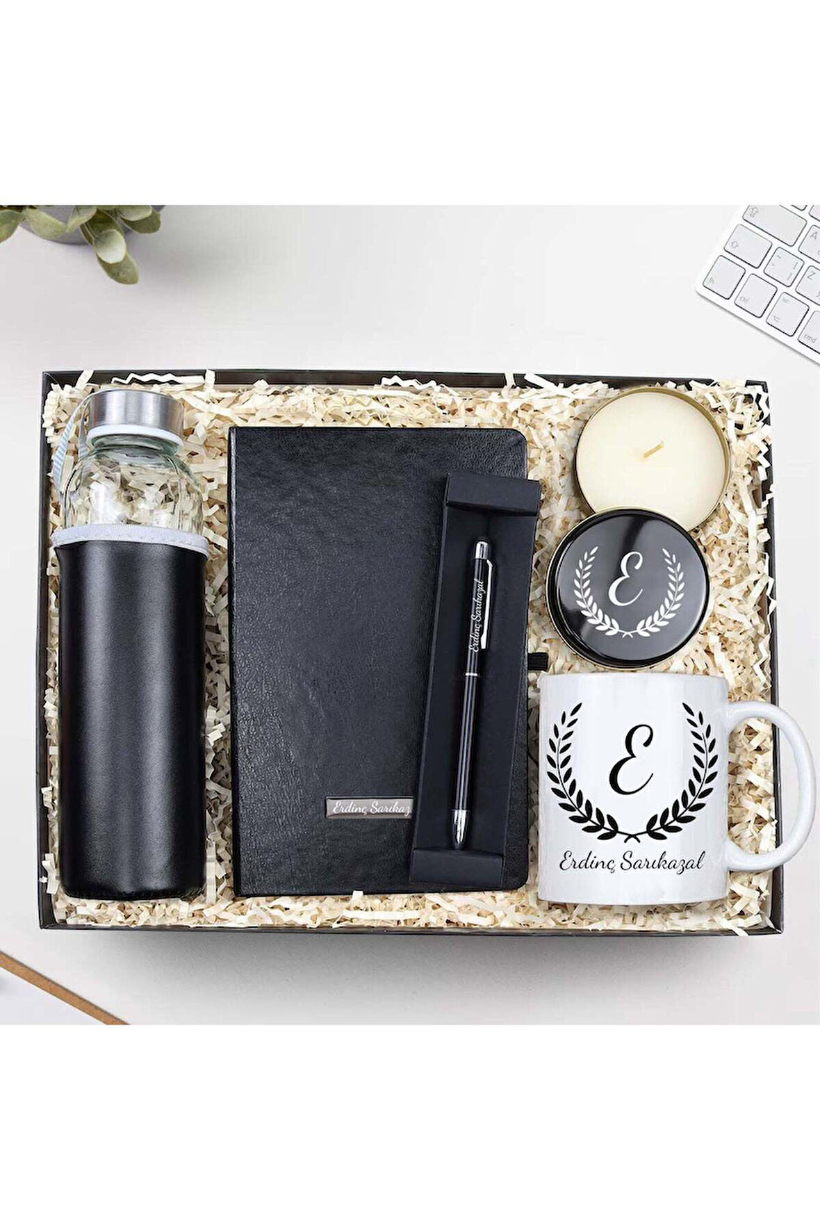 Öğretmenler Gününe Özel Baskılı Kupa & Touch Pen & Mum & Kılıflı Su Matarası & Defter Hediye Seti