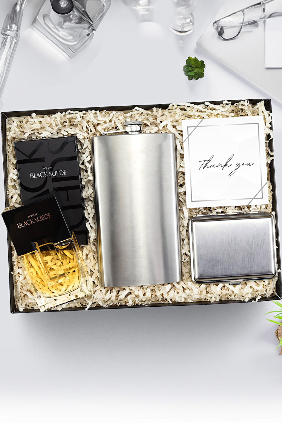 Çelik Cep Matarası & Full Speed Erkek Parfüm & Metal Gümüş Renk Tabaka Erkeğe Hediye Seti