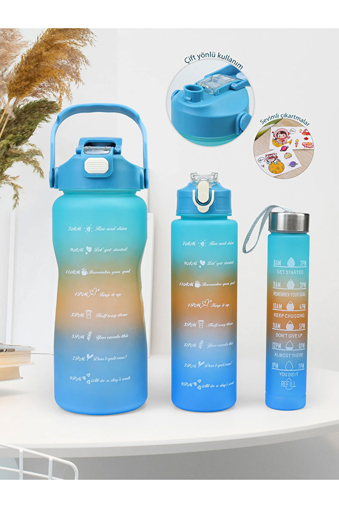 3'lü Yavrulu Motivasyon Matarası