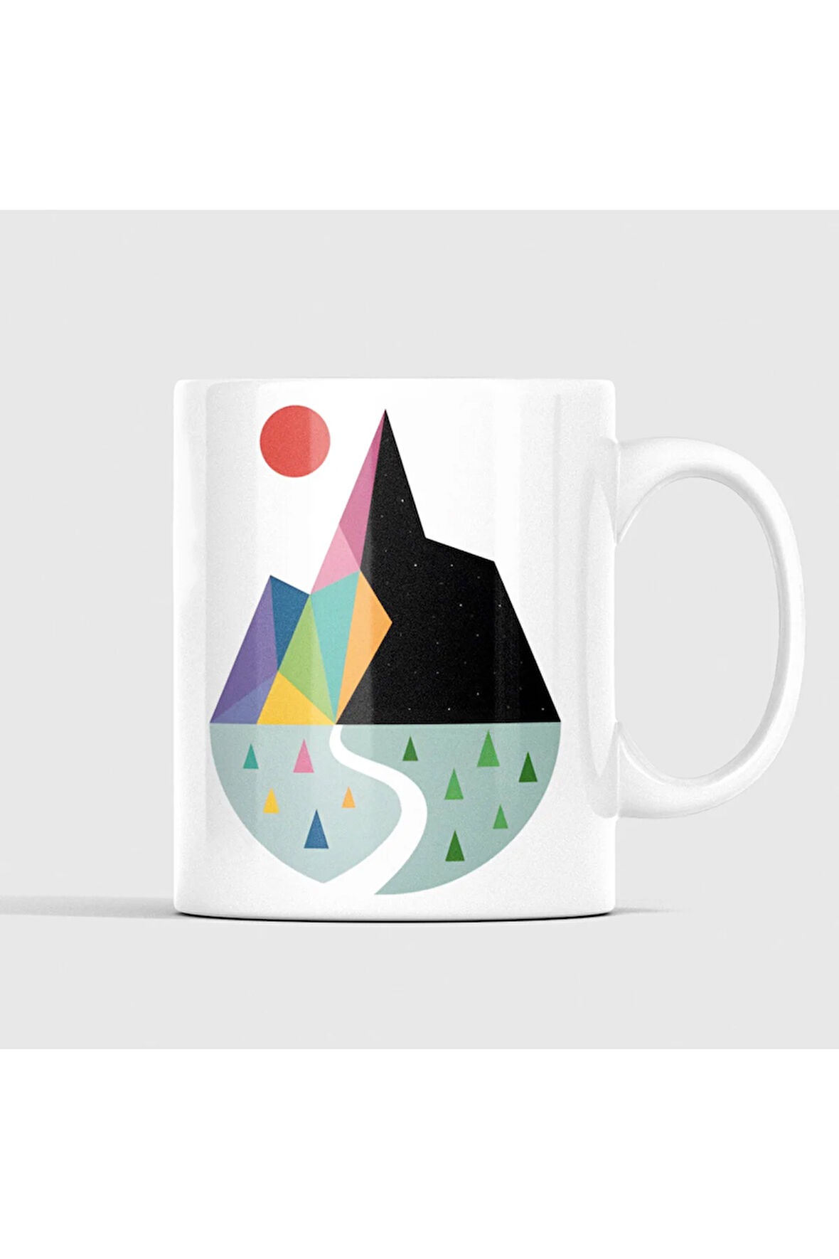 Dağ - Doğa Modern Kupa Baskı - Canlı Renkler Kaliteli Kupa Baskı