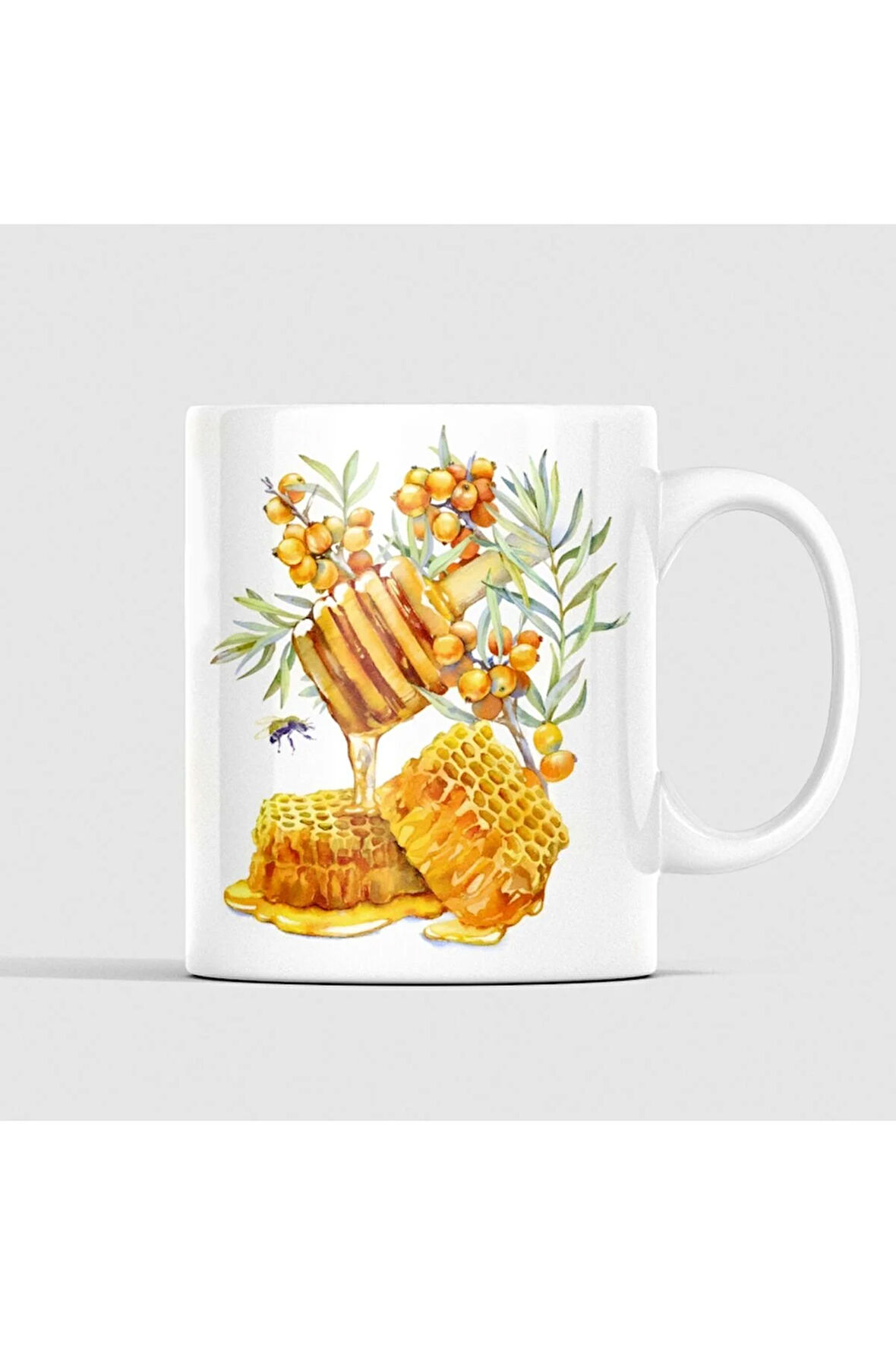 Bal Petek Kupa, Kahvaltı Masası Kahve Kupası, Kupa Baskı