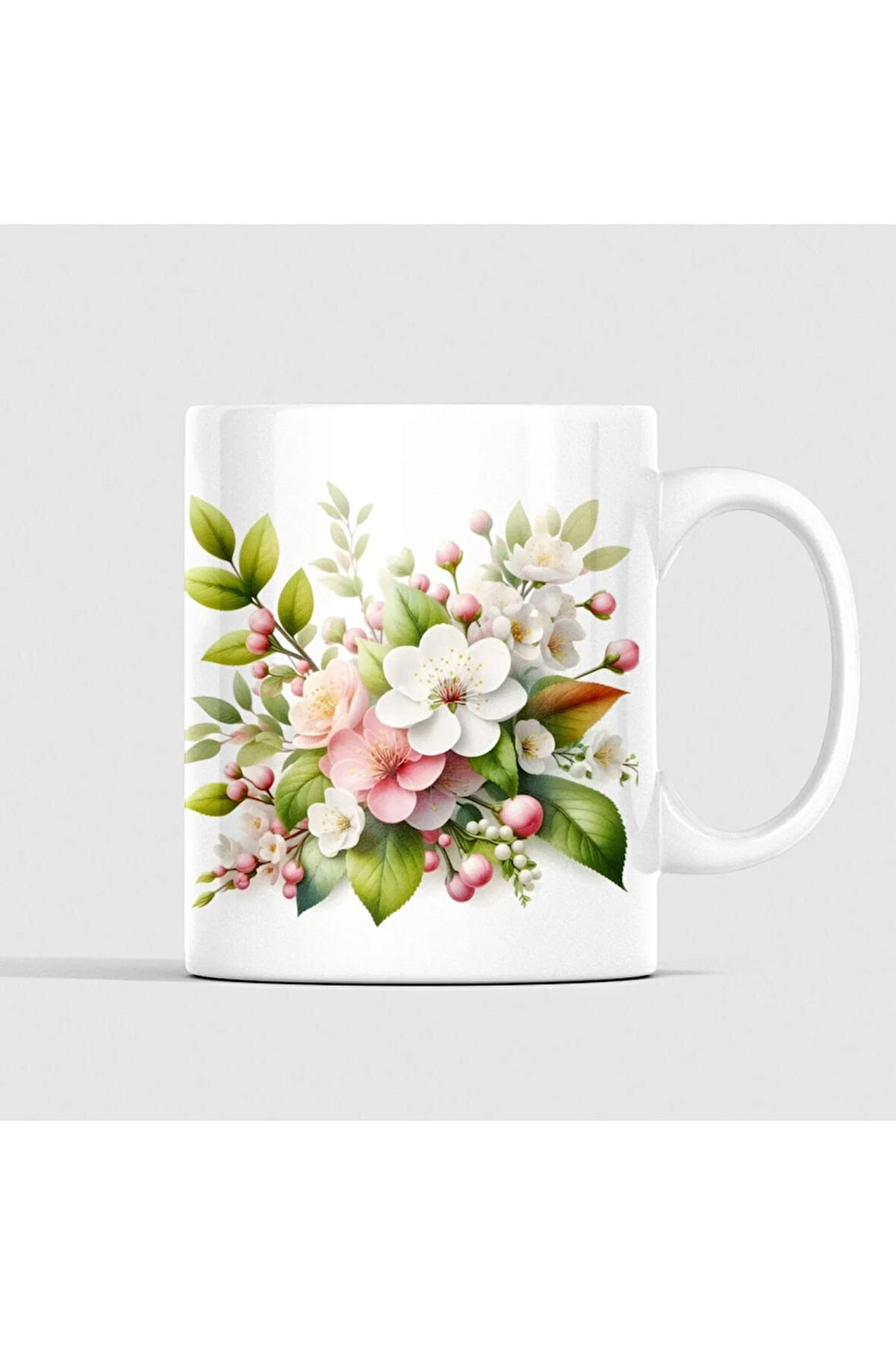 Çiçekli Kupa, Romantik Çiçekli Kupa. Kupa Baskı