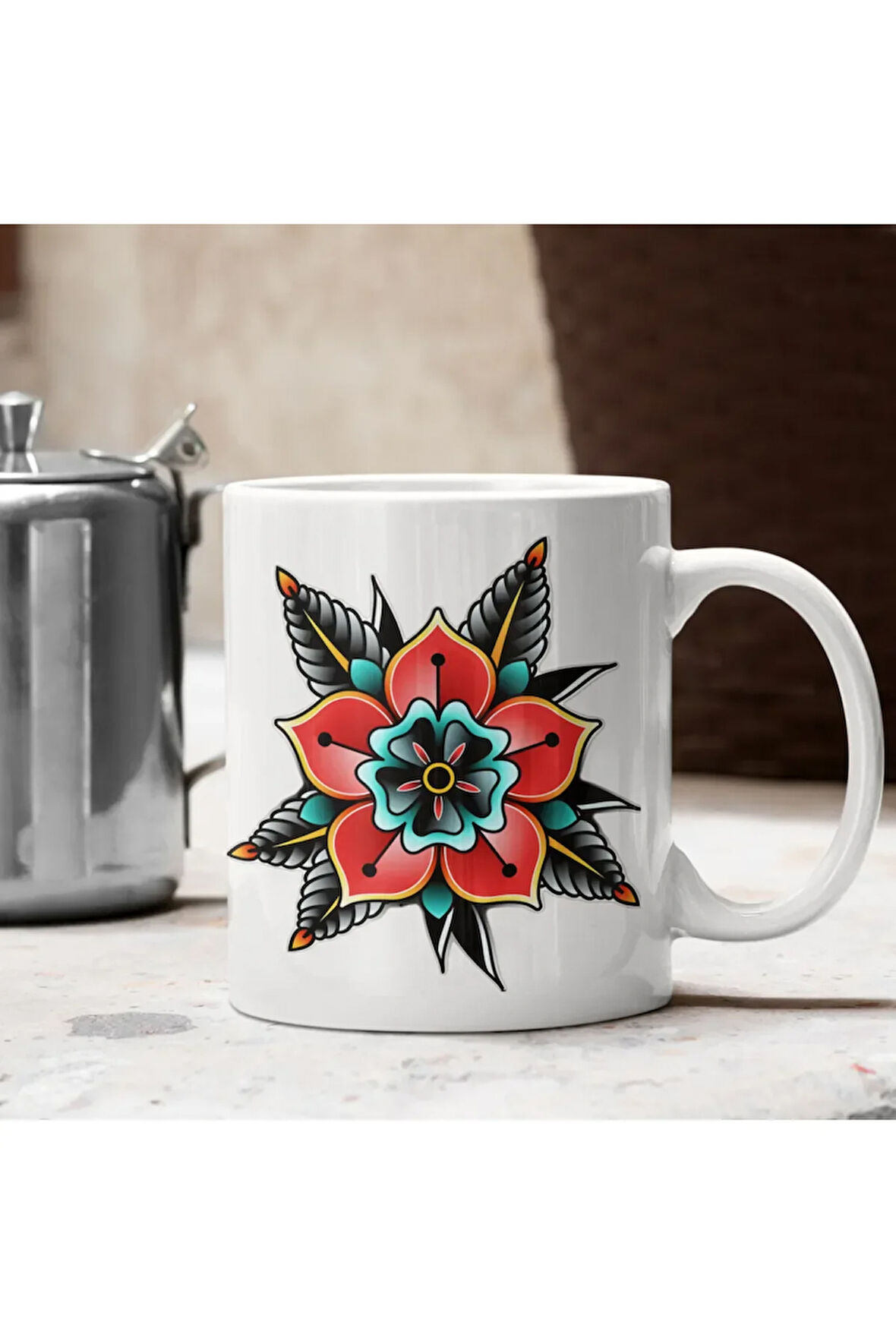 Çiçekli Kupa, Çiçekli Kahve Kupası, Mandala Kupa