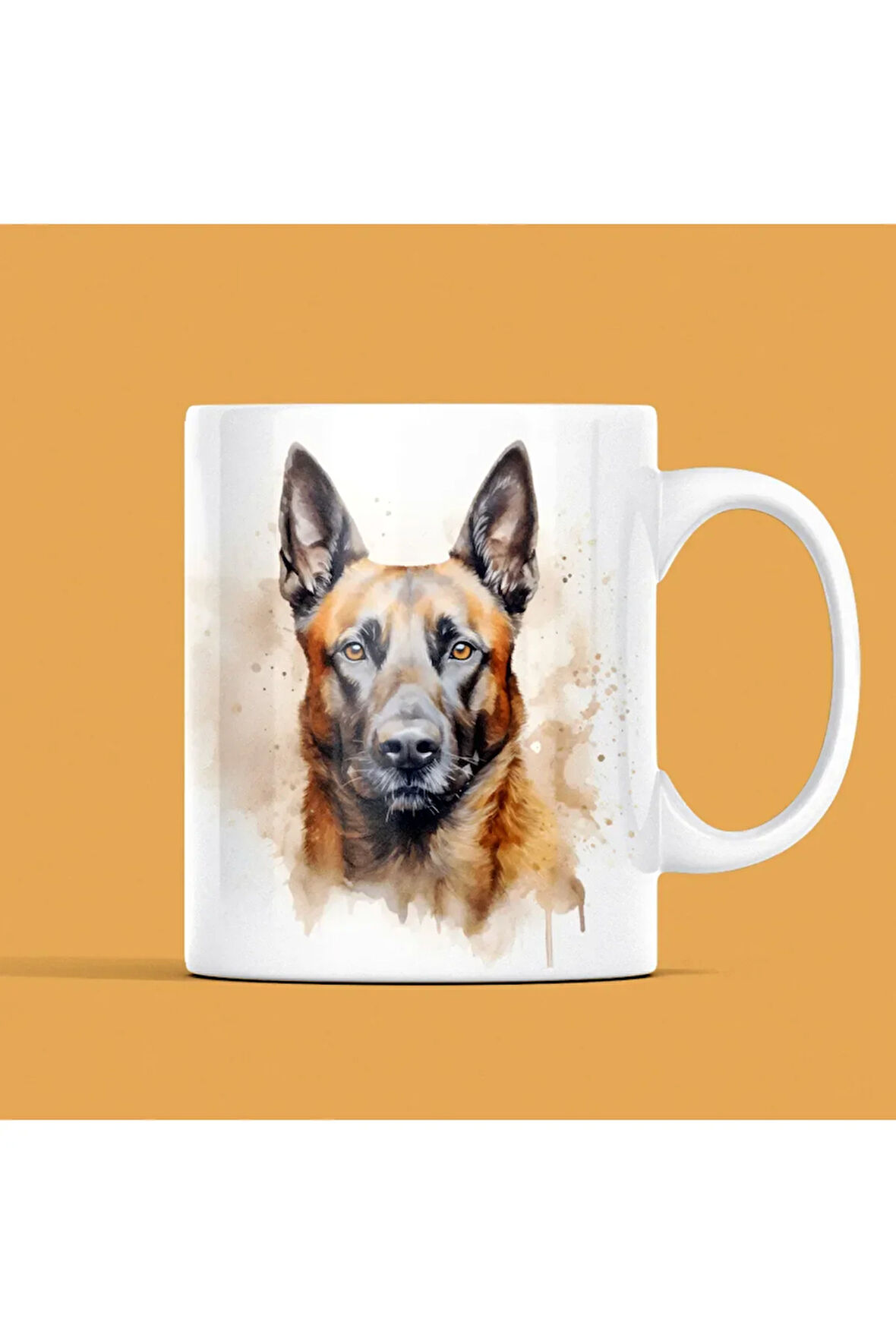 (İSİM YAZDIR) Belçika Malinois, Belgian Malinois, Belçika Kurdu Kahve Kupası, Malinois Aşkı