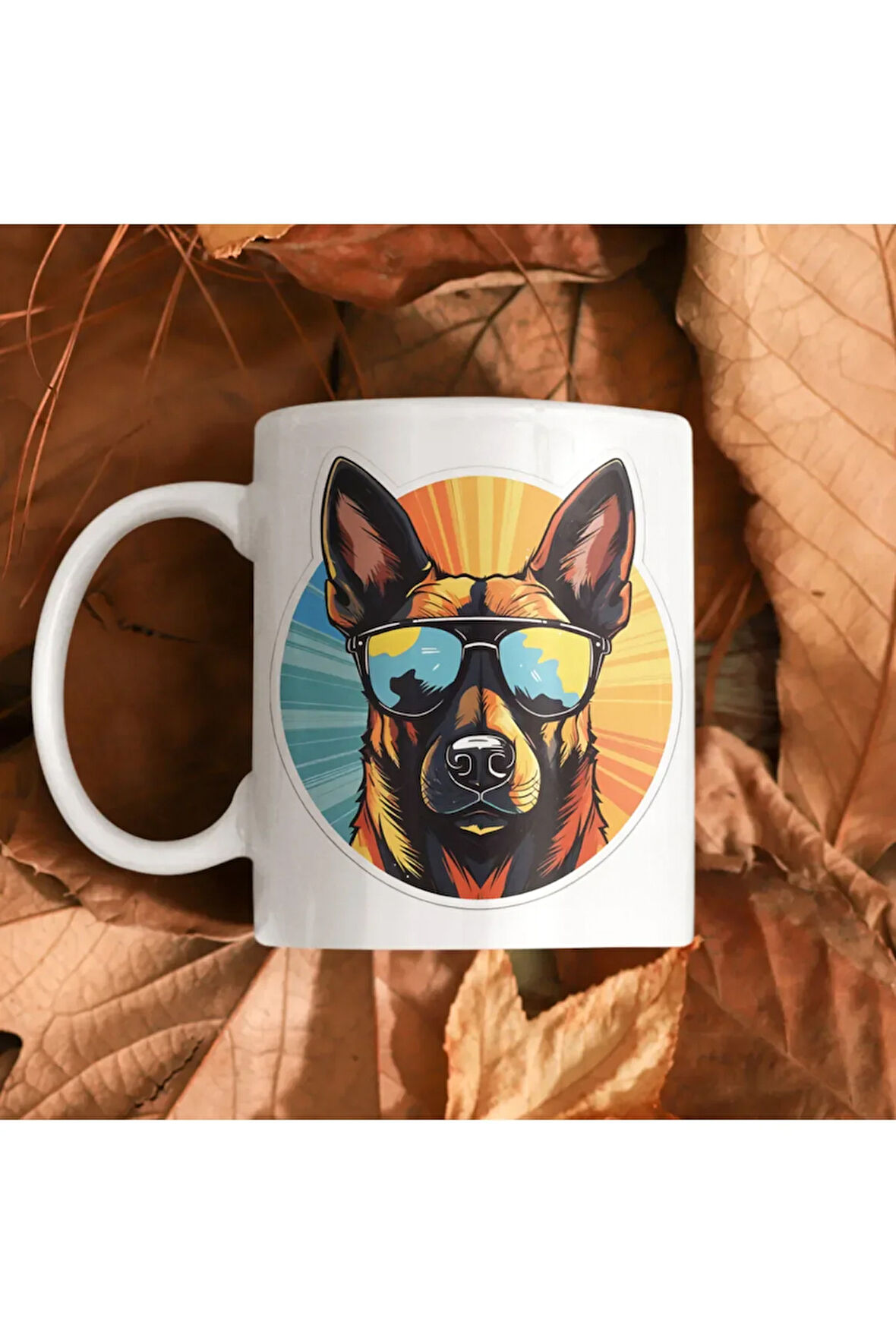 (İSİM YAZDIR) Belçika Malinois, Belgian Malinois, Belçika Kurdu Kahve Kupası, K9 Kupa