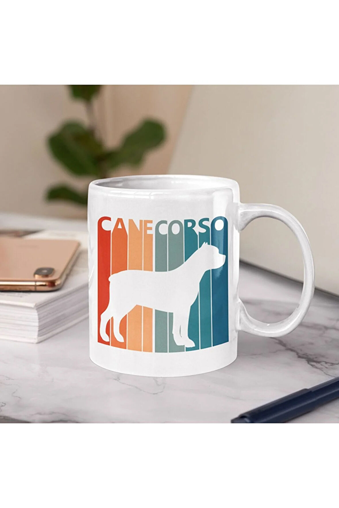 Cane Corso Köpekli Kupa, Canlı Renkler, Kaliteli Kupa Baskı