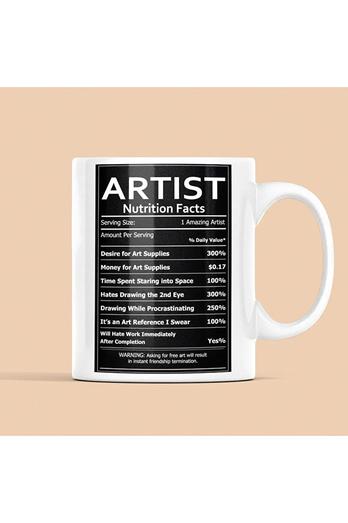 Sanatçı Kupası, Kahve Kupası, Kupa Baskı, Yazılı Kupa, Motivasyon Sözleri Kupa