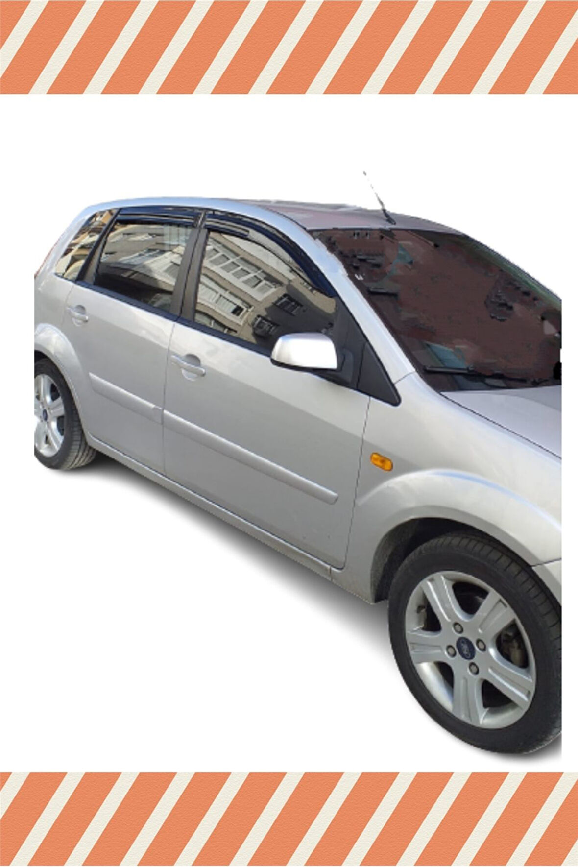 Ford Fiesta 2002 -2009 4'lü Mügen Tip Cam Rüzgarlığı