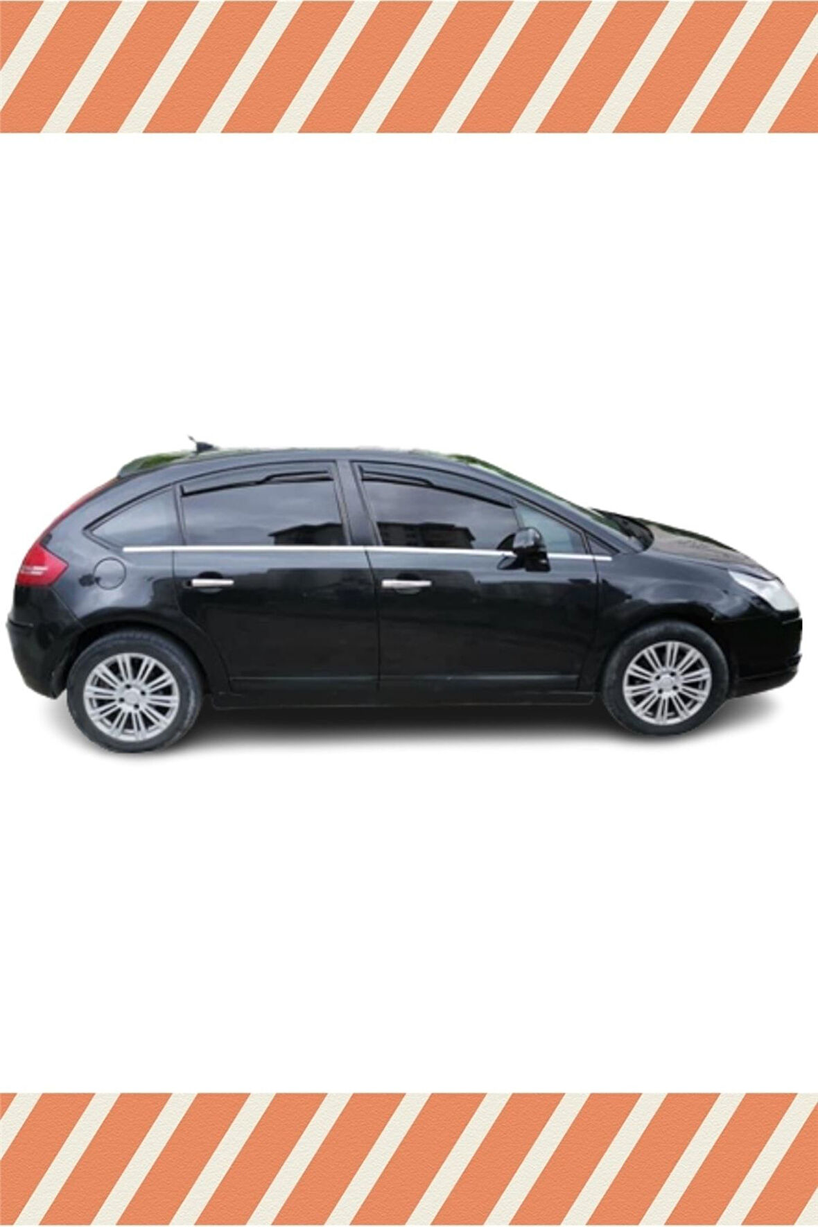 Citroen C-4 2004-2011 4'lü Mügen Tip Cam Rüzgarlığı