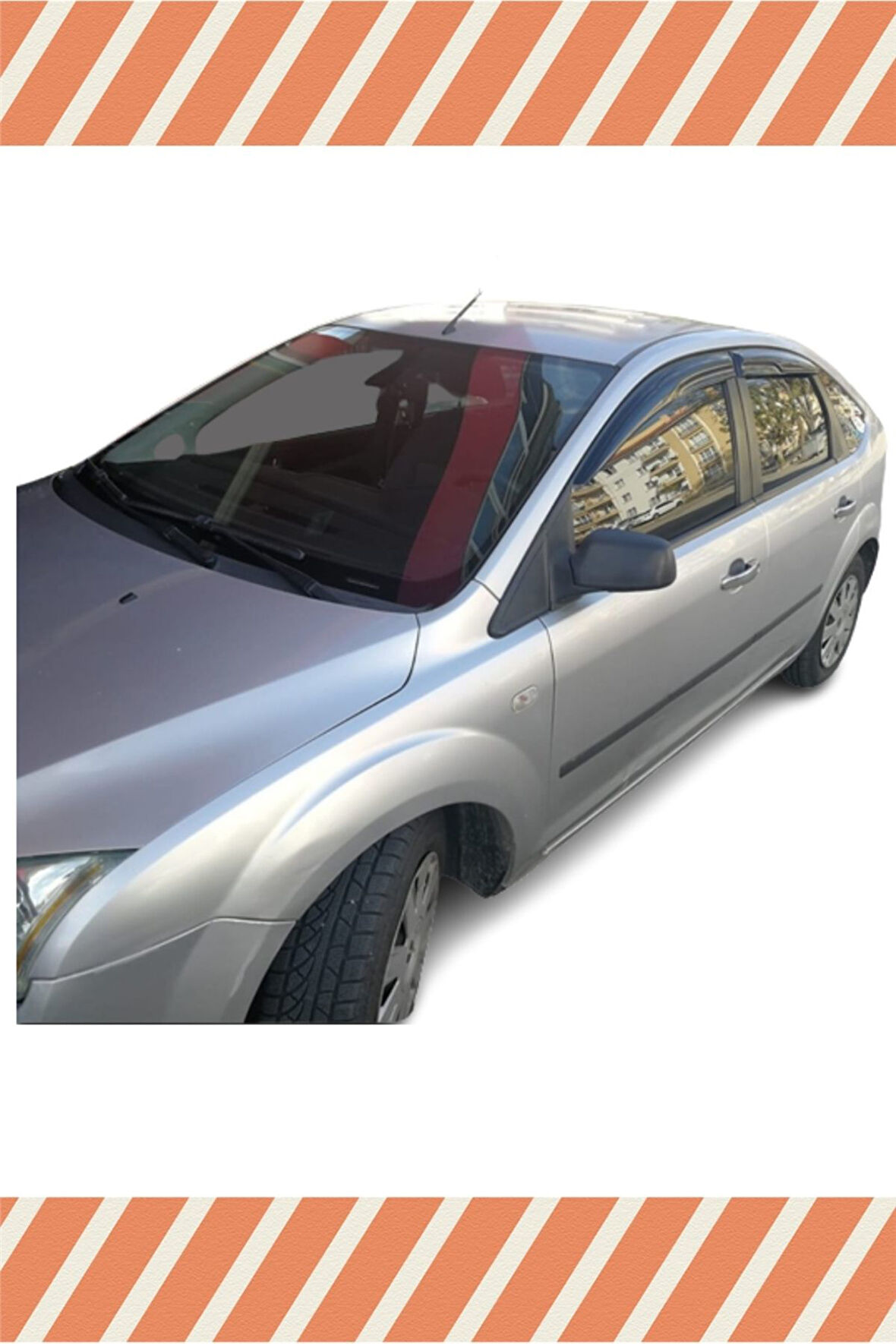 Ford Focus 2 Hb 2005-2011 4'lü Mügen Tip Cam Rüzgarlığı