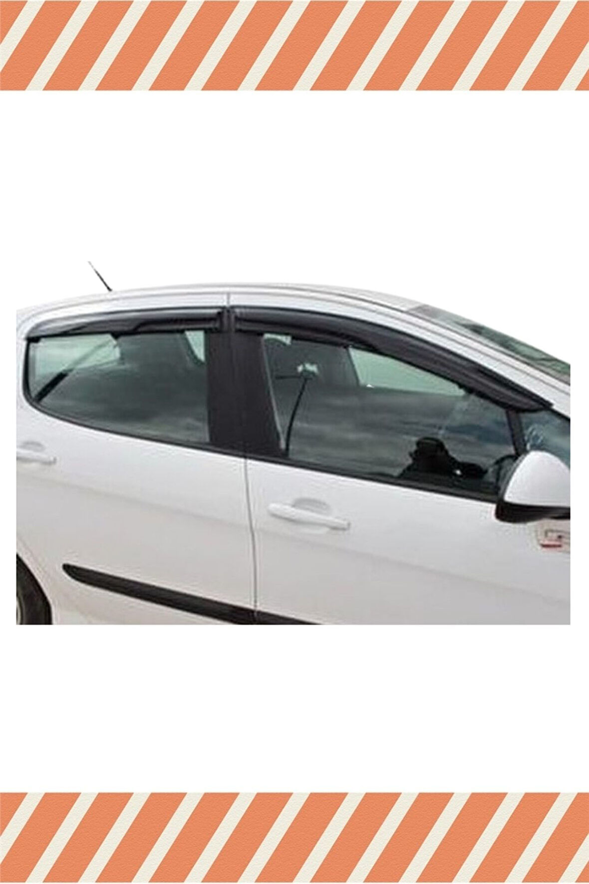 Peugeot 308 2007-2013 4'lü Mügen Tip Cam Rüzgarlığı
