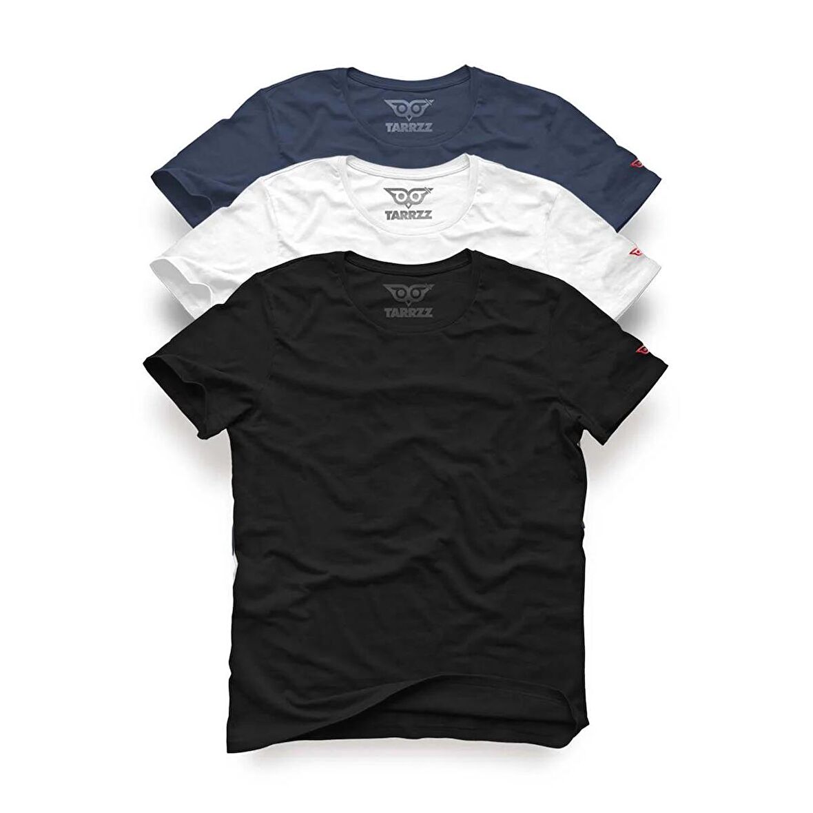 Basic Baskısız T-Shirt Kadın ve Erkek 3'lü Set Pamuklu Kısa Kollu Bisiklet Yaka Çok Renkli T-Shirt, Antrasit-Buz Mavisi-Beyaz Basic Tişört Set,büyük Beden Basic Tişört Seti
