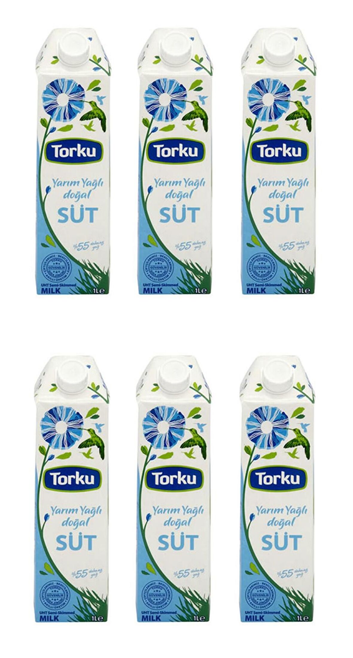 Torku Yarım Yağlı Süt 1 Lt X 6 Adet 