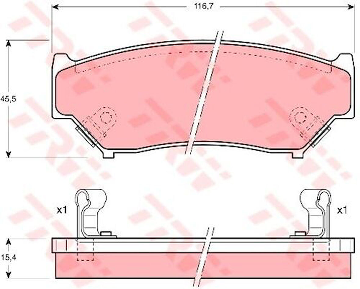 TRW GDB1174 Ön Fren Balatası Suzuki Grand Vitara 5 Kapı 90-98 Jimny 03- 5520056831