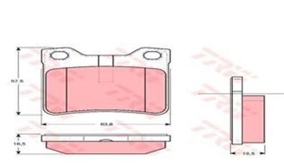 TRW GDB1276 Fren Balatası Arka V-Class 638 2 97-03 Vito 638 97-03-P406 P605 P607 95-07 4252.66