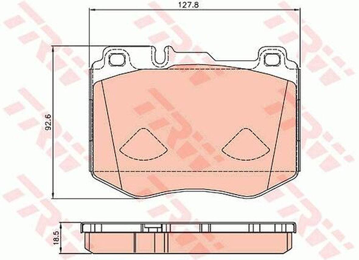 TRW GDB2081 Fren Balatası Ön W205 14-S205 14-C205 15-A205 16-W213 16-S213 16-C238 16-A238 17- A0084201820