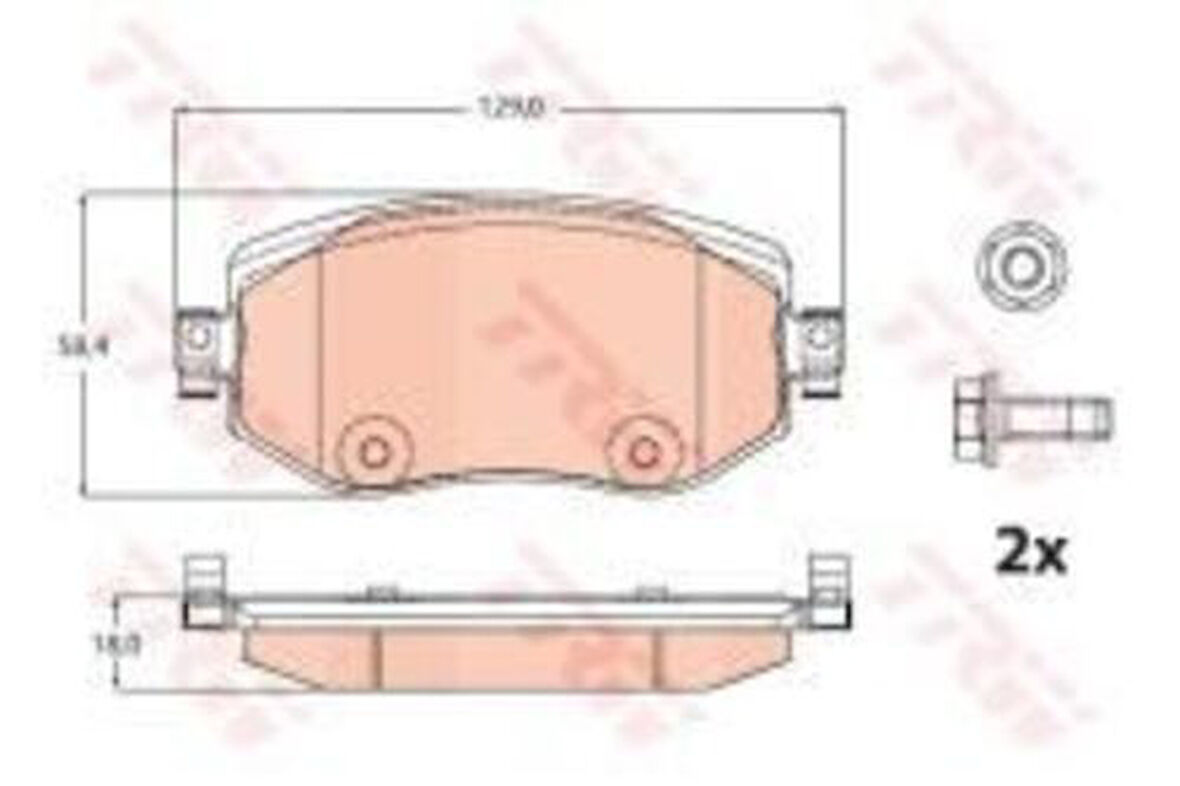 TRW GDB2175 Ön Fren Balatası Renault Megane IV 1.2 TCE 1.3 TCE 1.5 DCI 1.6 16V 2016- 410603407R
