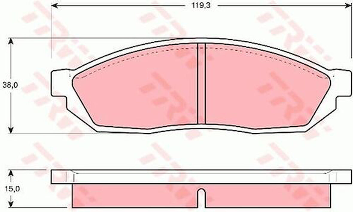TRW GDB254 Balata Fren Ön-Suzuki Alto 86-00-Daewoo Damas GBP269AF
