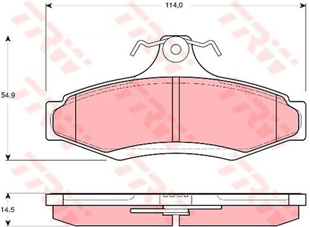 TRW GDB3172 Arka Balata Chevrolet-Daewoo Nubira 2.0 Cd97 Leganza 2.0-2.2 99 96253368